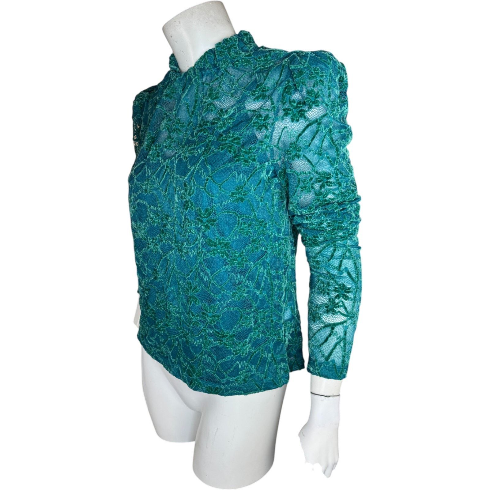 Other G Giuliana Teal Lace Cami Tank Top Adjustable Straps XS Size XS / US 0-2 / IT 36-38 - 11 Thumbnail