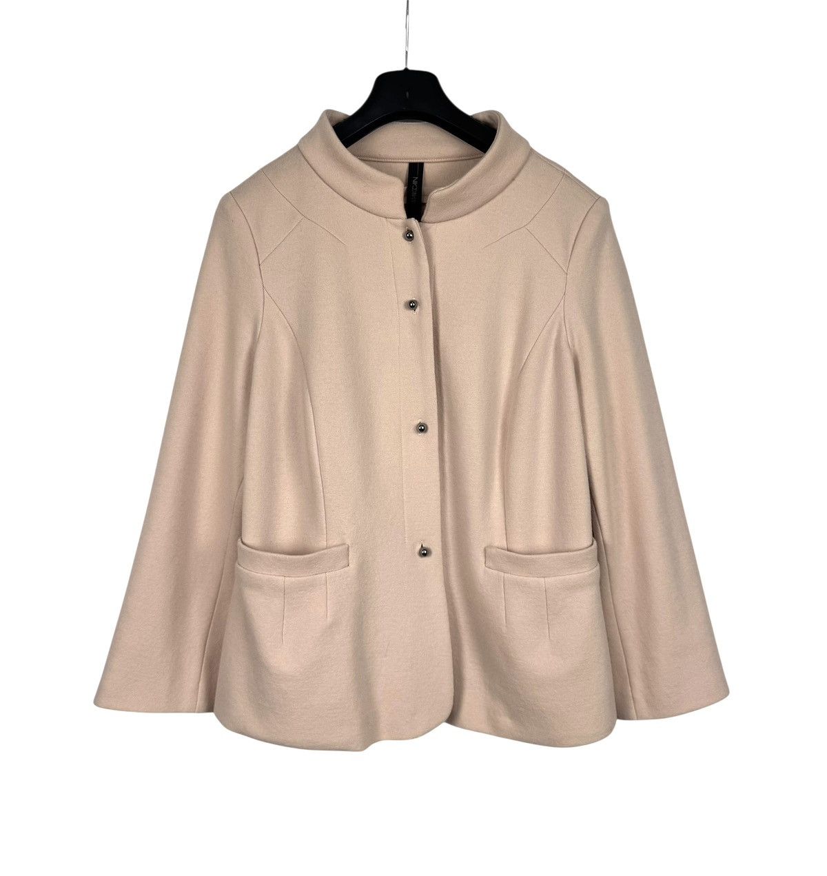 Other Marc Cain Peach Wool-Cashmere Pea Coat size 5 Size L / US 10 / IT 46 - 10 Thumbnail