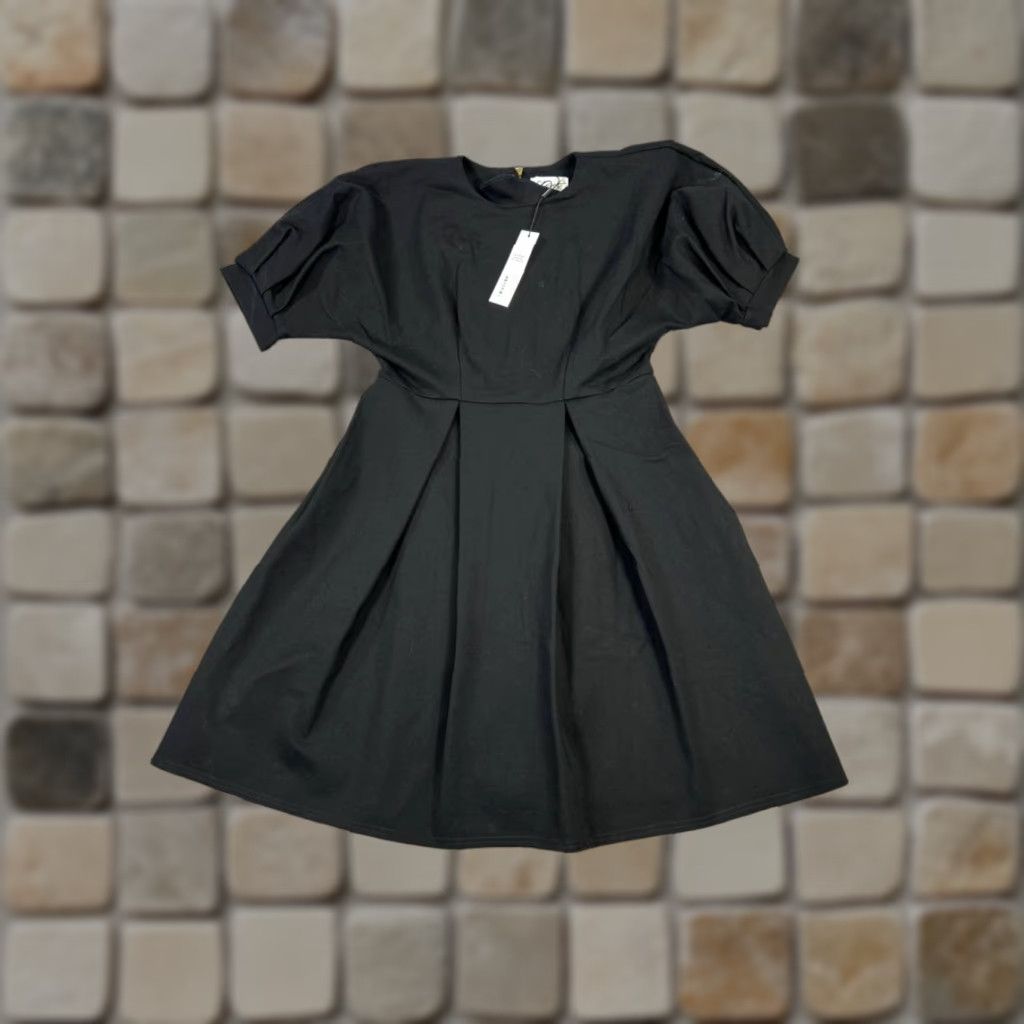 Closet London Black 8 Skirt Dress Womens A-Line Blouson Short Sleeve Round  Neck Zip Party/Cocktail Summer Spring Vintage No -  threedaughtersproperties.com