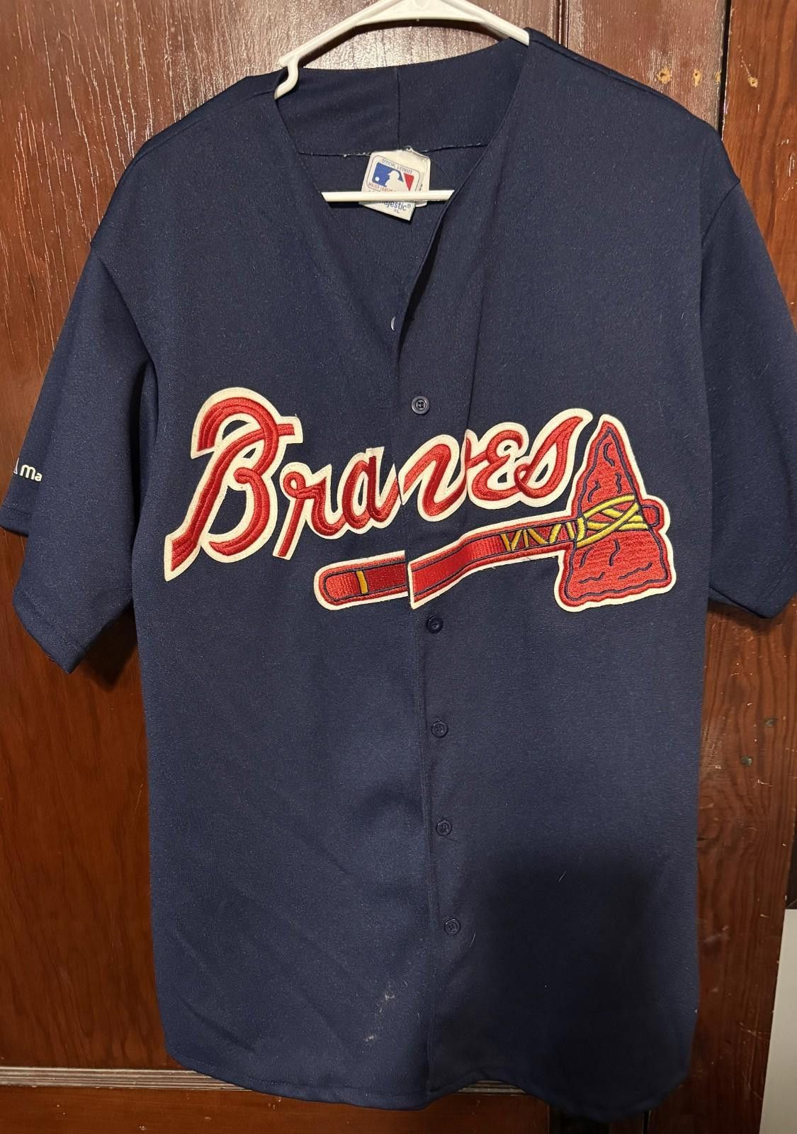 Majestic Atlanta Braves Vintage Majestic Jersey Men's Sz XL Blue Size ONE SIZE - 1 Thumbnail