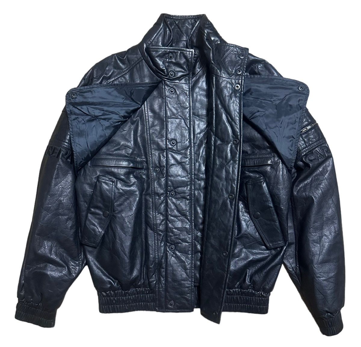 Kadoya RARE ‼️ Vintage Carrera Racing Leather Bomber Jacket Size US M / EU 48-50 / 2 - 6 Thumbnail