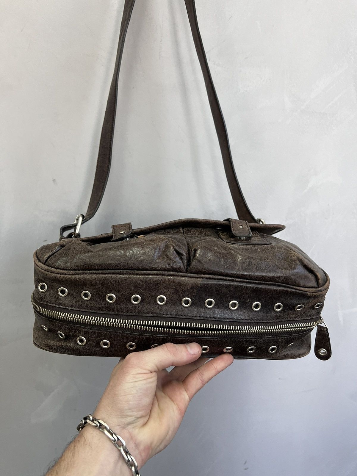 VINTAGE Y2K LEATHER LGB STYLE KMRII LEATHER BAG