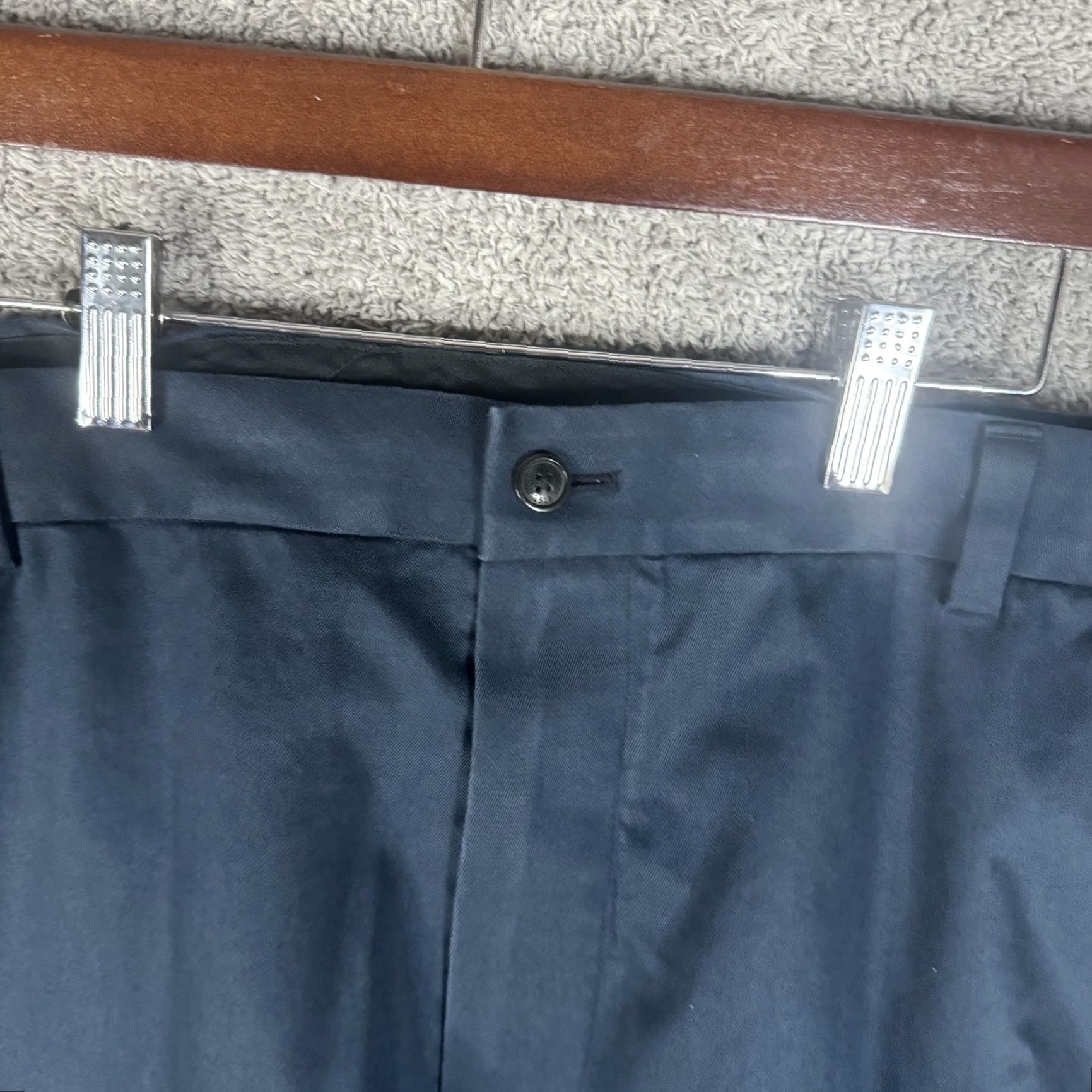 Brooks Brothers VINTAGE? No. Brooks Brothers Clark Fit Advantage Chino Pants Mens 42x30 Navy Blue Stretch Flat Front Pocketed Classic Office Casual Size US 42 / EU 58 - 4 Thumbnail