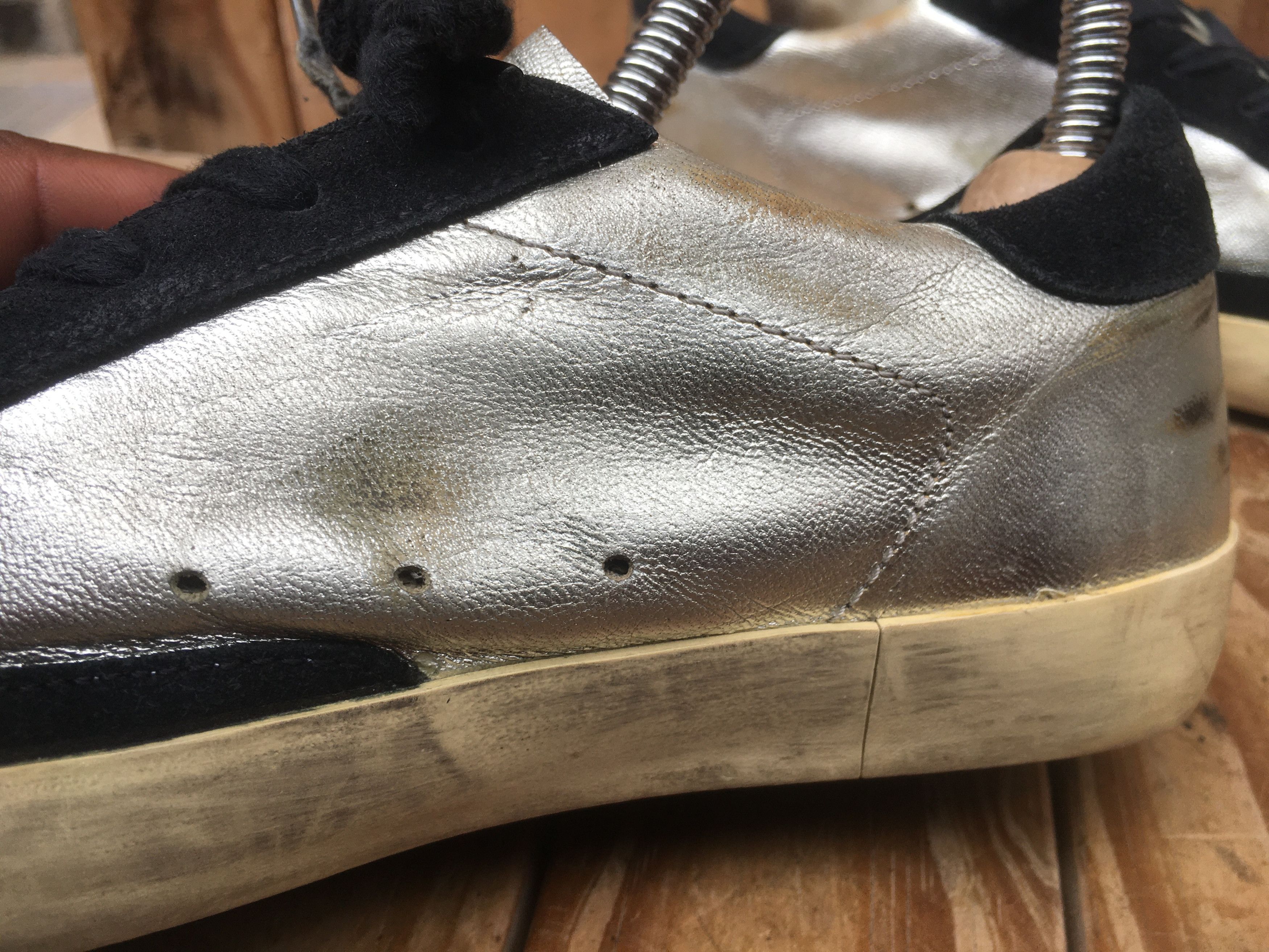 Golden Goose Golden Goose silver patent sneakers size UK 35 Size US 5 / IT 35 - 9 Thumbnail