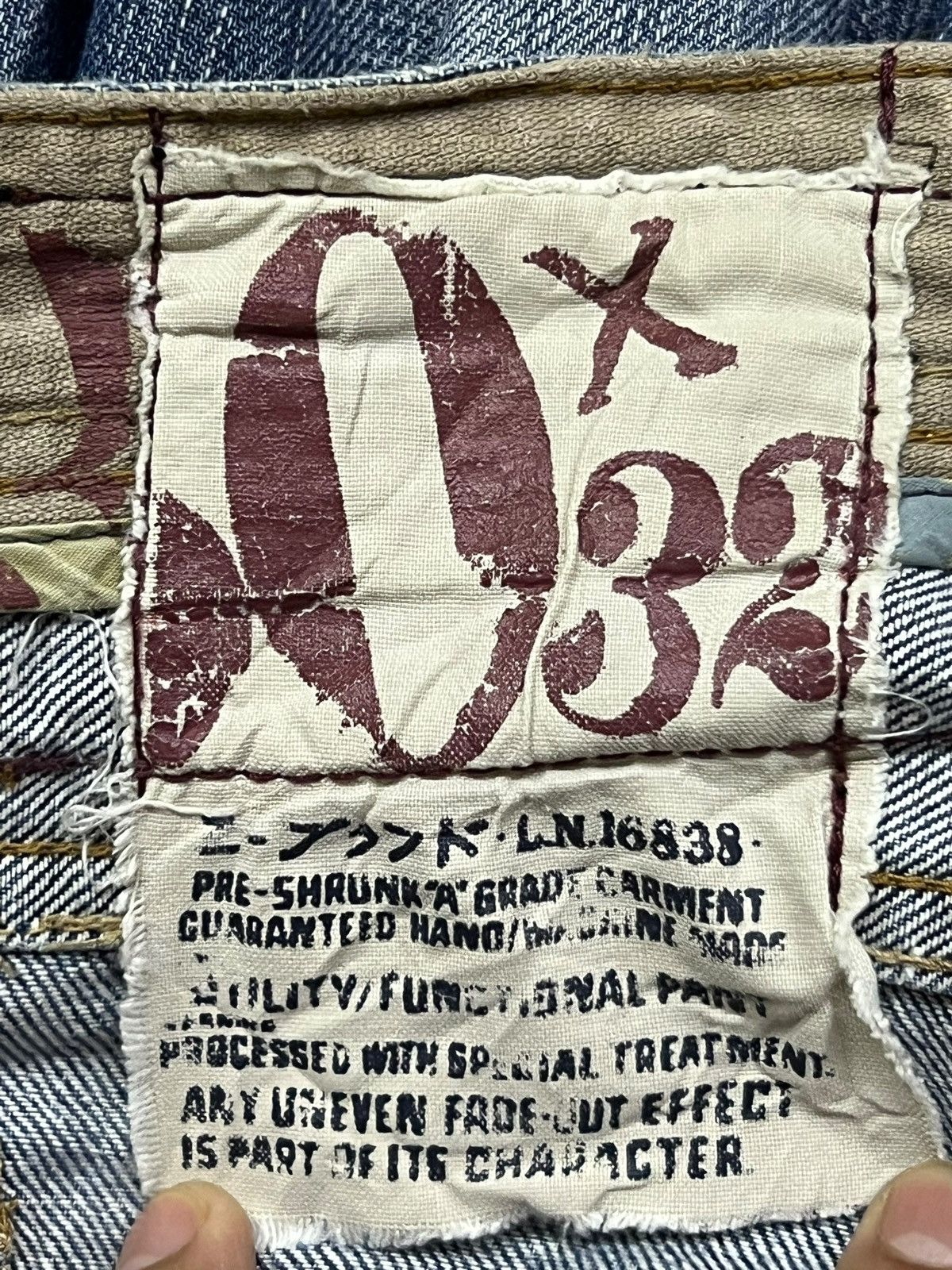 Japanese Brand Vintage Z-Brand - Faded Wash, Distressed Denim Size US 32 / EU 48 - 12 Thumbnail