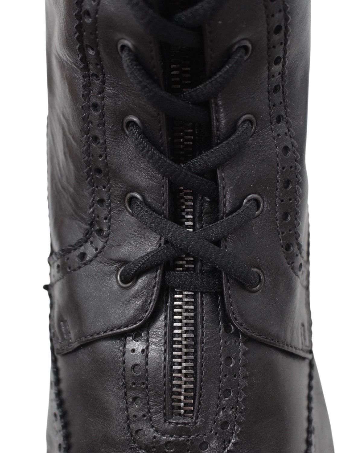Roberto Cavalli 2000S ROBERTO CAVALLI MILITARY BROGUE ZIP BOOTS Size US 12 / EU 45 - 7 Thumbnail