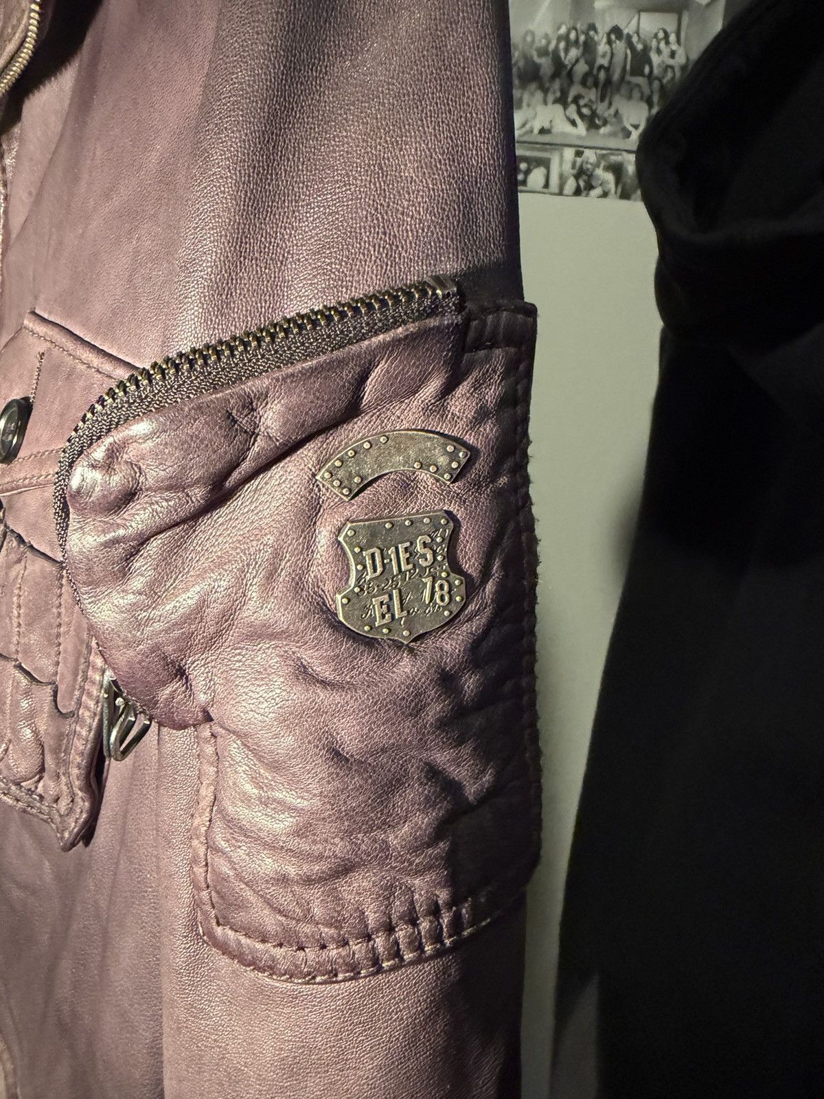 Diesel Diesel Sheepskin Leather Cargo Jacket Size US L / EU 52-54 / 3 - 3 Thumbnail