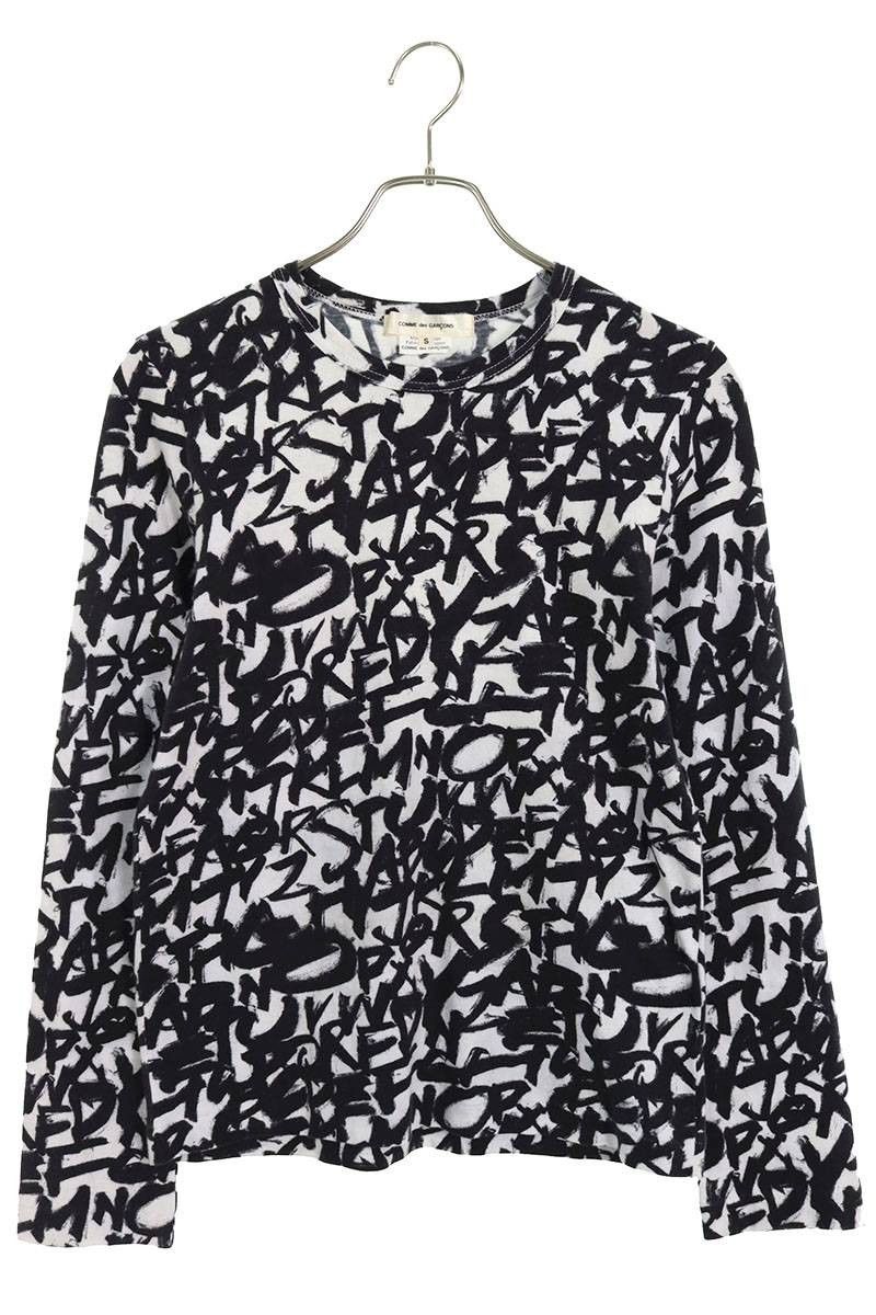 Comme des Garcons Allover Graffiti Long Sleeve Tee Size S / US 4 / IT 40 - 1 Thumbnail