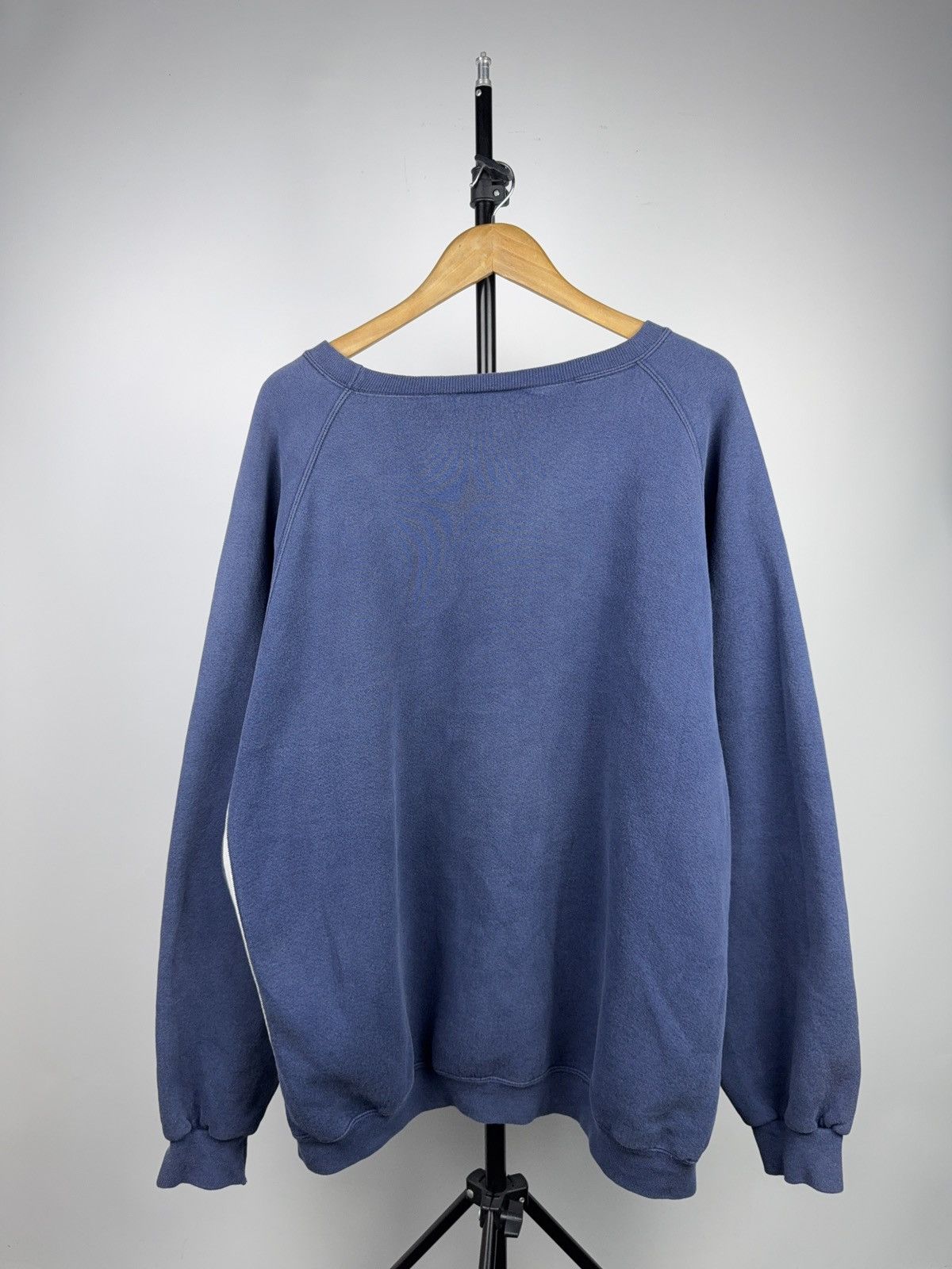 Adidas Retro 90s Adidas Vintage 3-Stripes Navy Sweatshirt Crewneck Size US XL / EU 56 / 4 - 11 Thumbnail