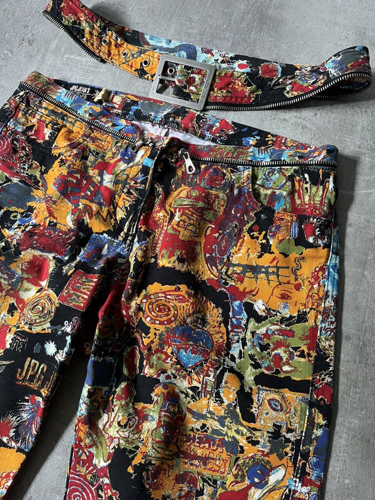 Jean Paul Gaultier Jean Paul Gaultier S/S 00 Basquiat painting all over pants Size US 30 / EU 46 - 5 Thumbnail