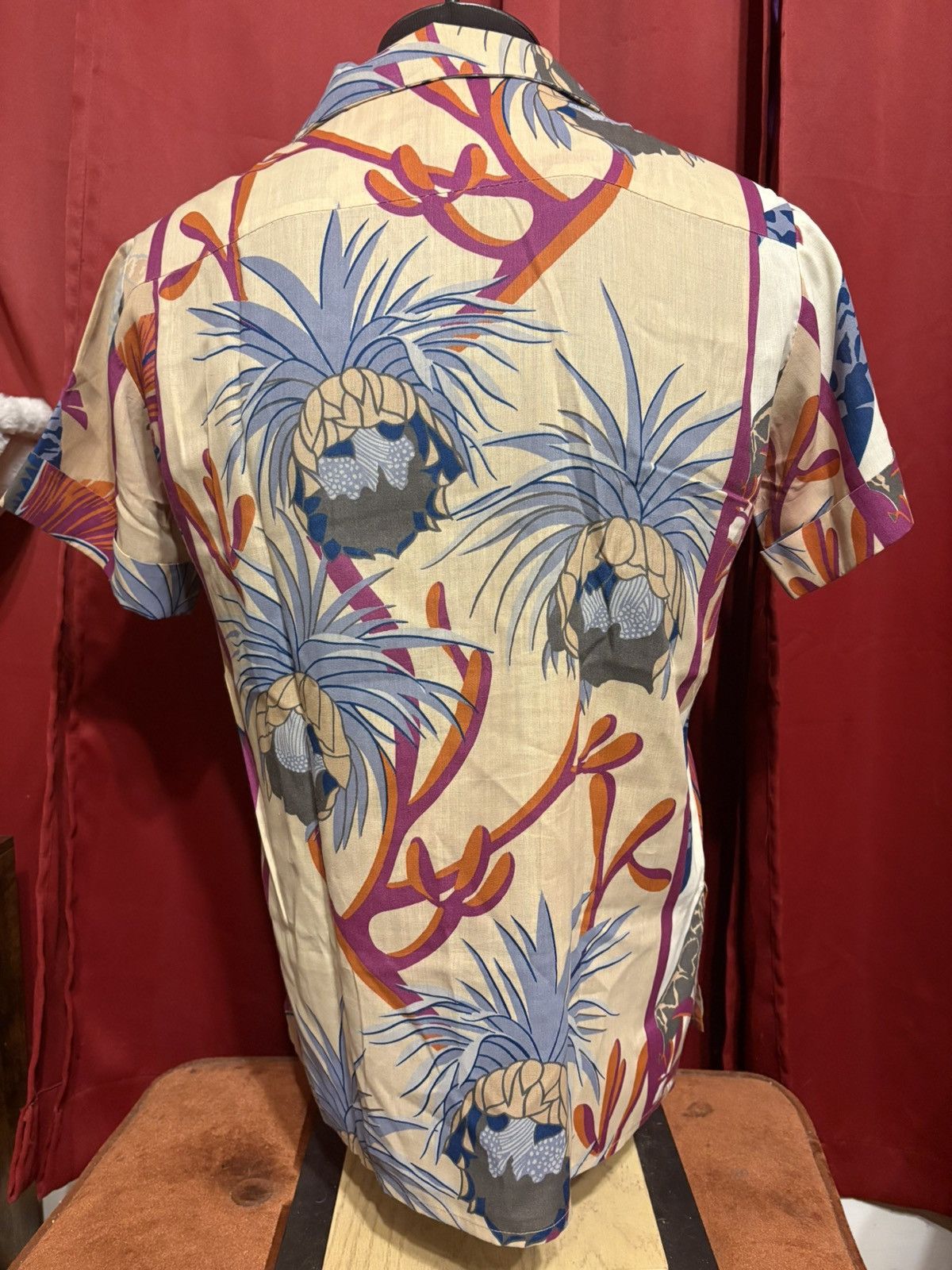 Vintage Vintage Hawaiian Shirt Floral Avant Gard Boho Button Down Size US M / EU 48-50 / 2 - 2 Thumbnail