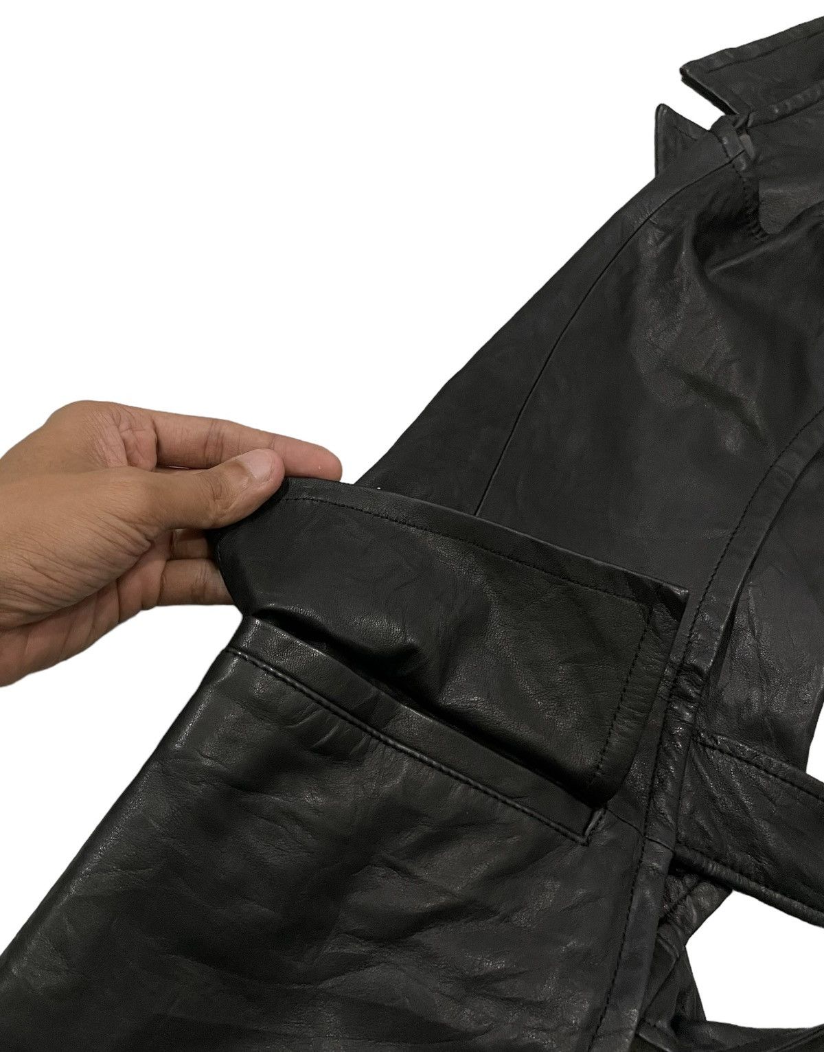 Limi Feu Limi Feu Yohji Yamamoto Punk Belted Leather Jacket Size S / US 4 / IT 40 - 15 Thumbnail