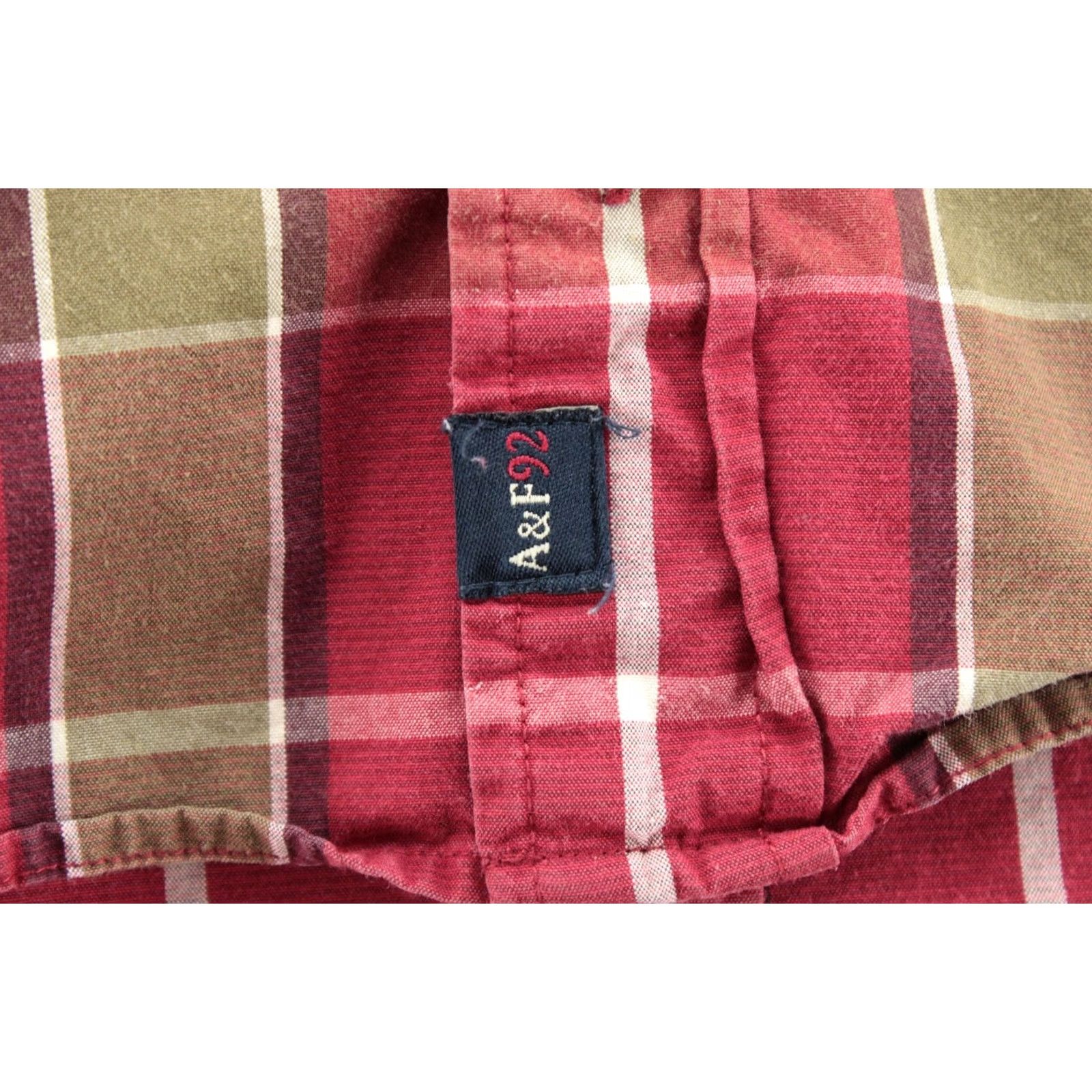 Abercrombie & Fitch Abercrombie & Fitch Shirt Mens XL Red Plaid Button-Up Muscle Preppy Lightweight Size US XL / EU 56 / 4 - 5 Thumbnail