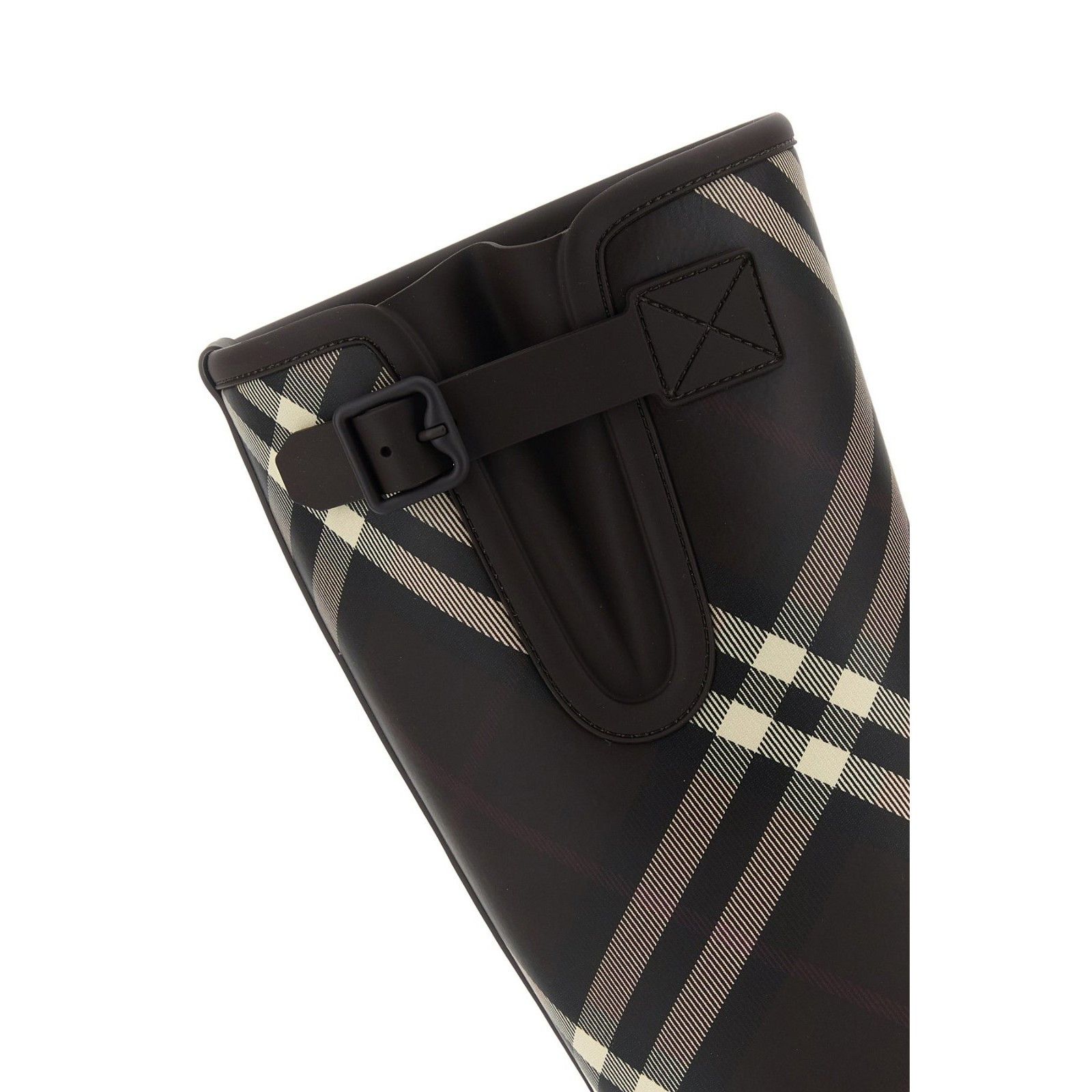 Burberry BURBERRY Check Back Brown Canvas Boots New & Authentic (Wome Size US 6 / IT 36 - 4 Thumbnail