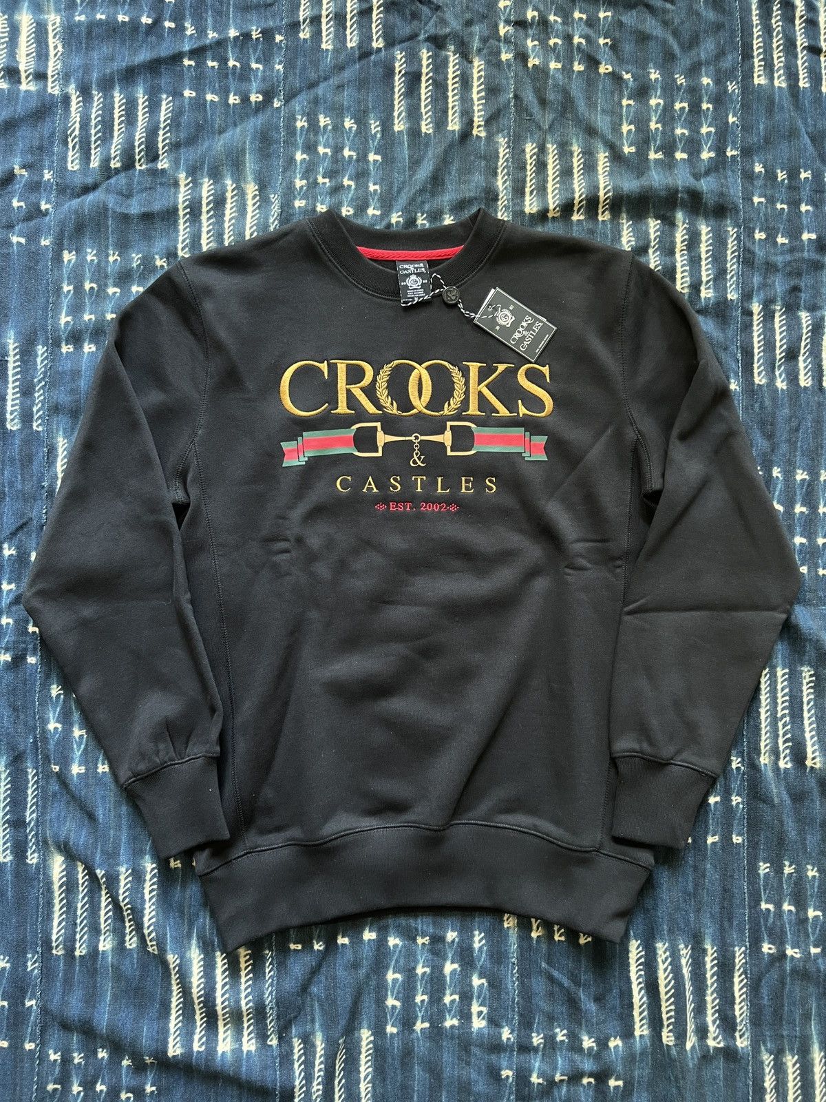 Vintage Crooks & Castle Embroidery Sweatshirt Size US M / EU 48-50 / 2 - 1 Thumbnail