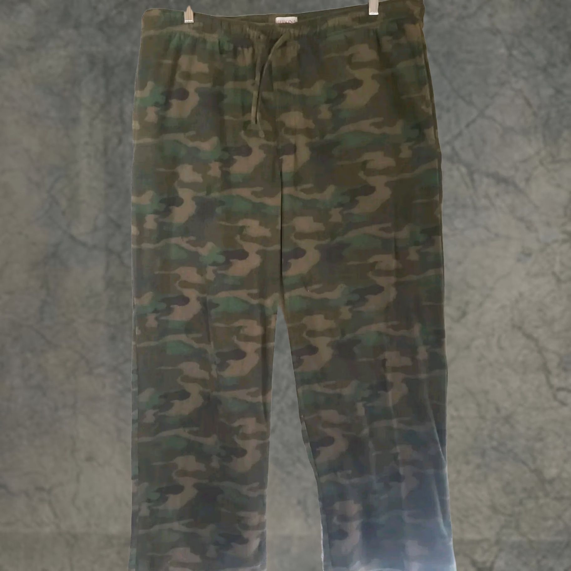 Merona Merona Pants Mens XL Gray Lounge Green Fleece Camouflage Drawstring Comfy Warm Size US 36 / EU 52 - 1 Thumbnail