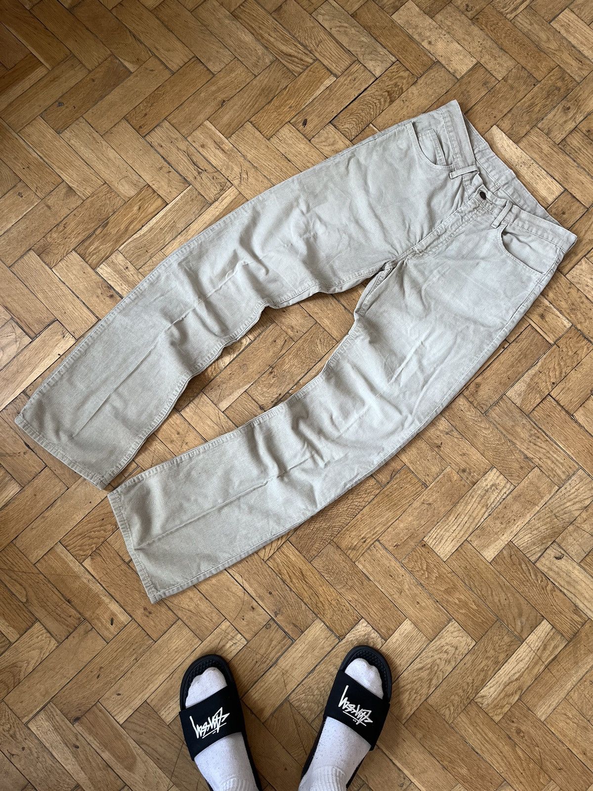 Levi's Vintage Levi’s Cream Jeans Corduroy Denim Baggy Fit 33x34 Size US 34 / EU 50 - 6 Thumbnail