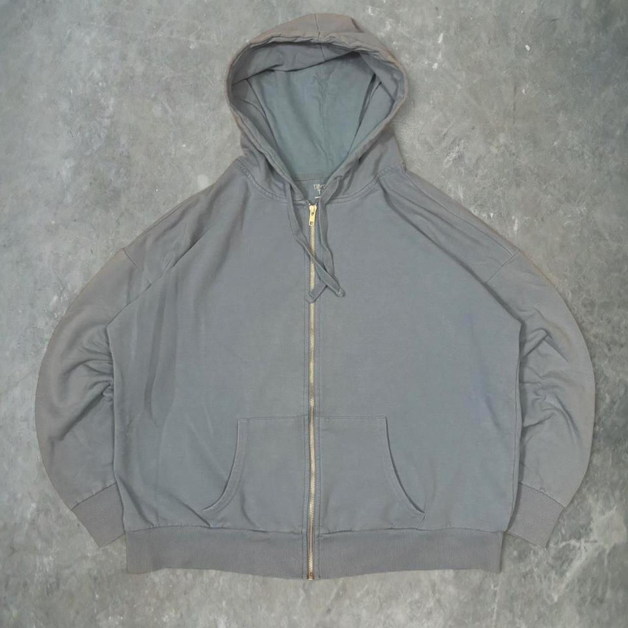 Vintage Crazy Vintage Y2K/2000s Blank Light Blue Baby Blue Zipup Hoodie! Size US XXL / EU 58 / 5 - 1 Thumbnail