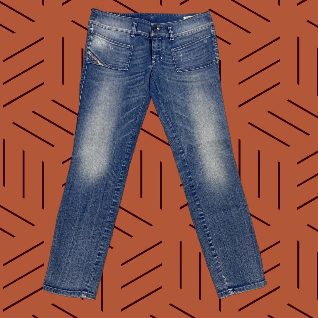 Diesel VINTAGE Diesel Hushy Low Rise Jeans Women Slim Ankle Stretch Distressed Blue 31x27.5 Grunge Size 24" / US 00 / IT 34 - 1 Thumbnail