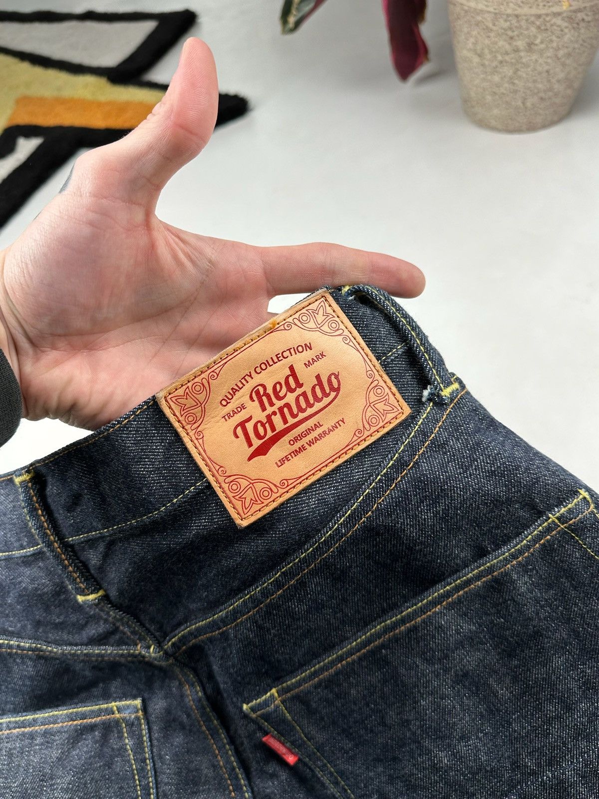 Japanese Brand Red Tornado Bronson Mfg. Blue Selvedge 33x32 Jeans Size US 33 - 5 Thumbnail