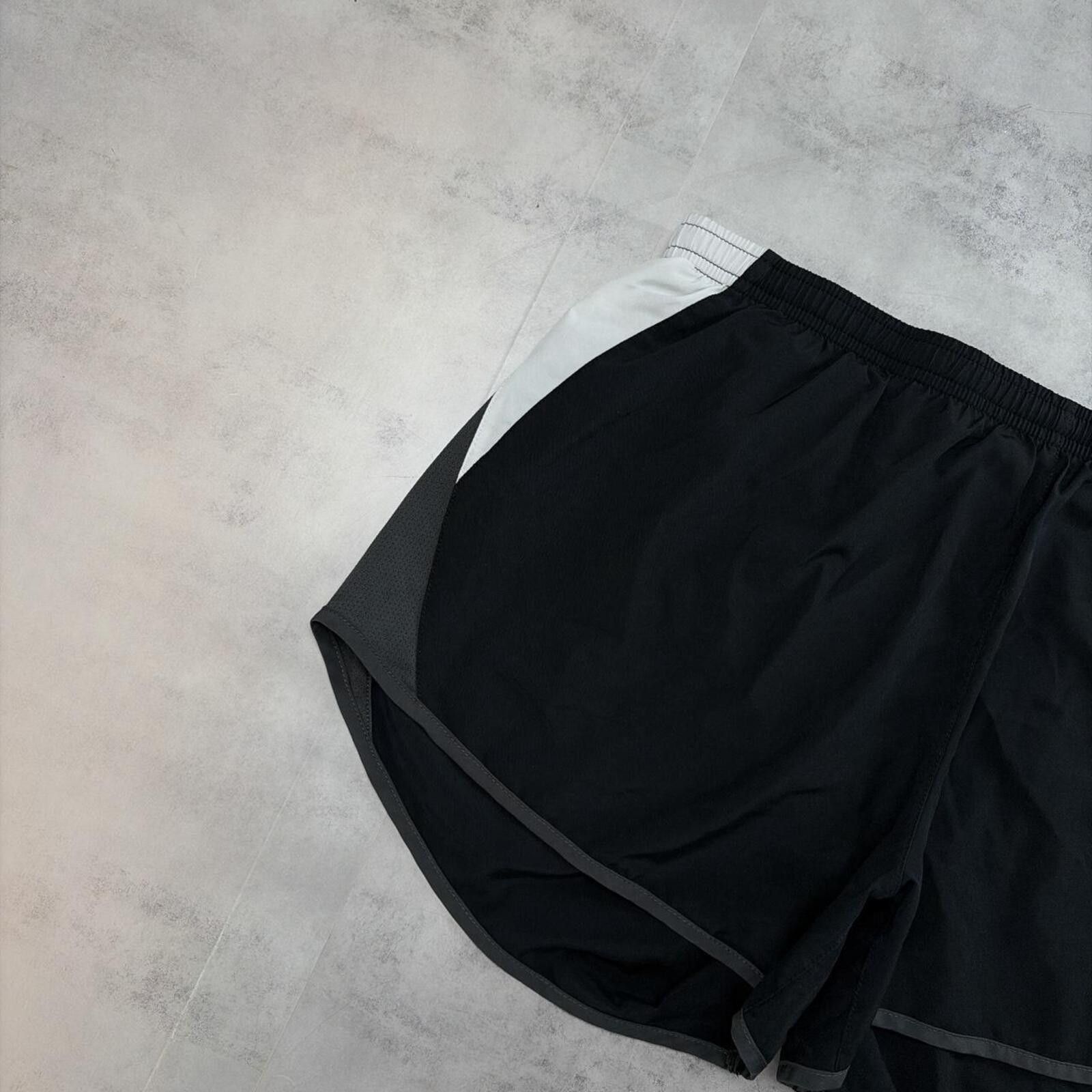 Nike Y2K Black Nike Swoosh Dri Fit Running Mini Shorts Size 36" / US 14 / IT 50 - 3 Thumbnail