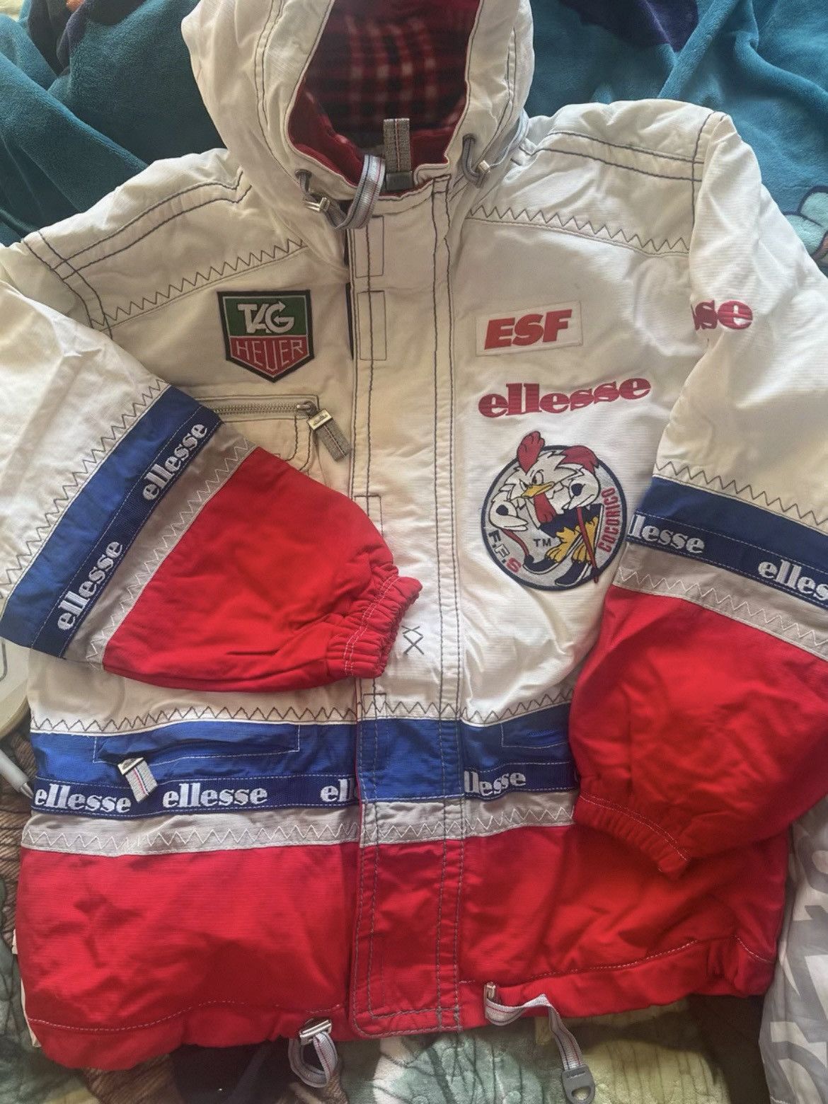 Ellesse Vintage 80s Tag Heuer X Ellesse Winter Jacket Size US M / EU 48-50 / 2 - 2 Thumbnail