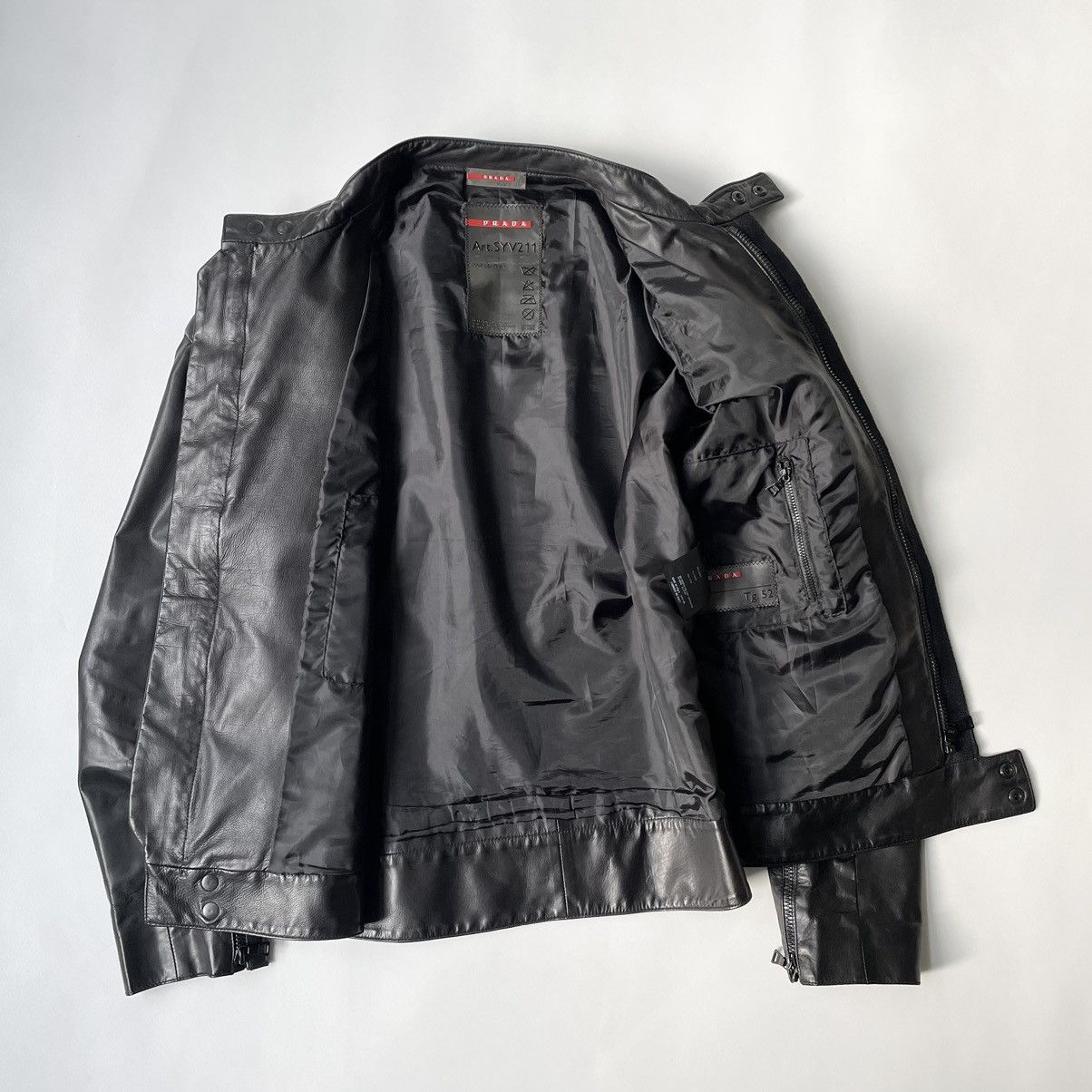 Prada S/S 07 Leather Motorcycle Jacket Size US M / EU 48-50 / 2 - 14 Thumbnail
