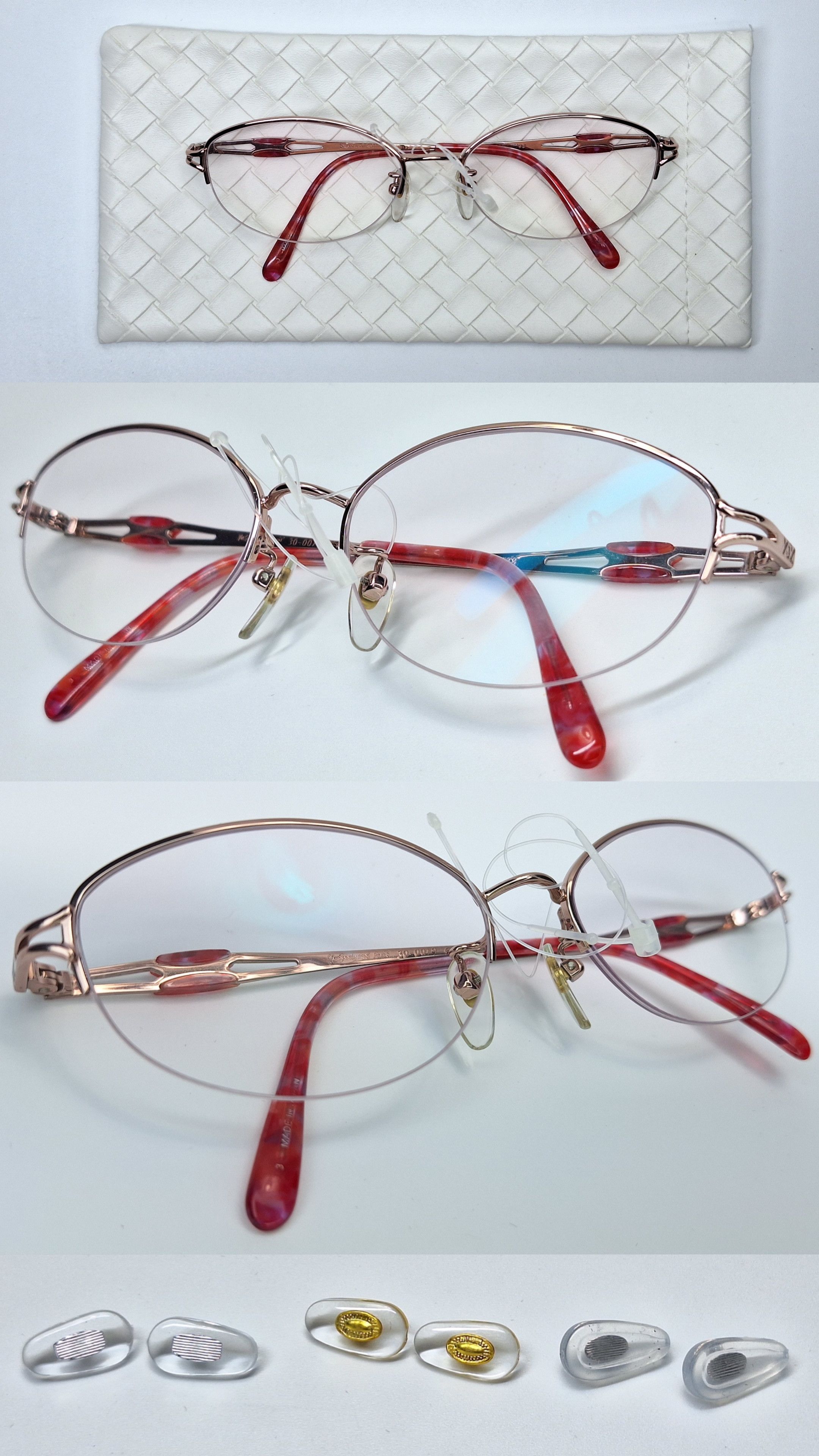 Yves Saint Laurent Yves Saint Laurent 30-0079 PureTitan Half-Rimless Eyeglasses Size ONE SIZE - 2 Thumbnail