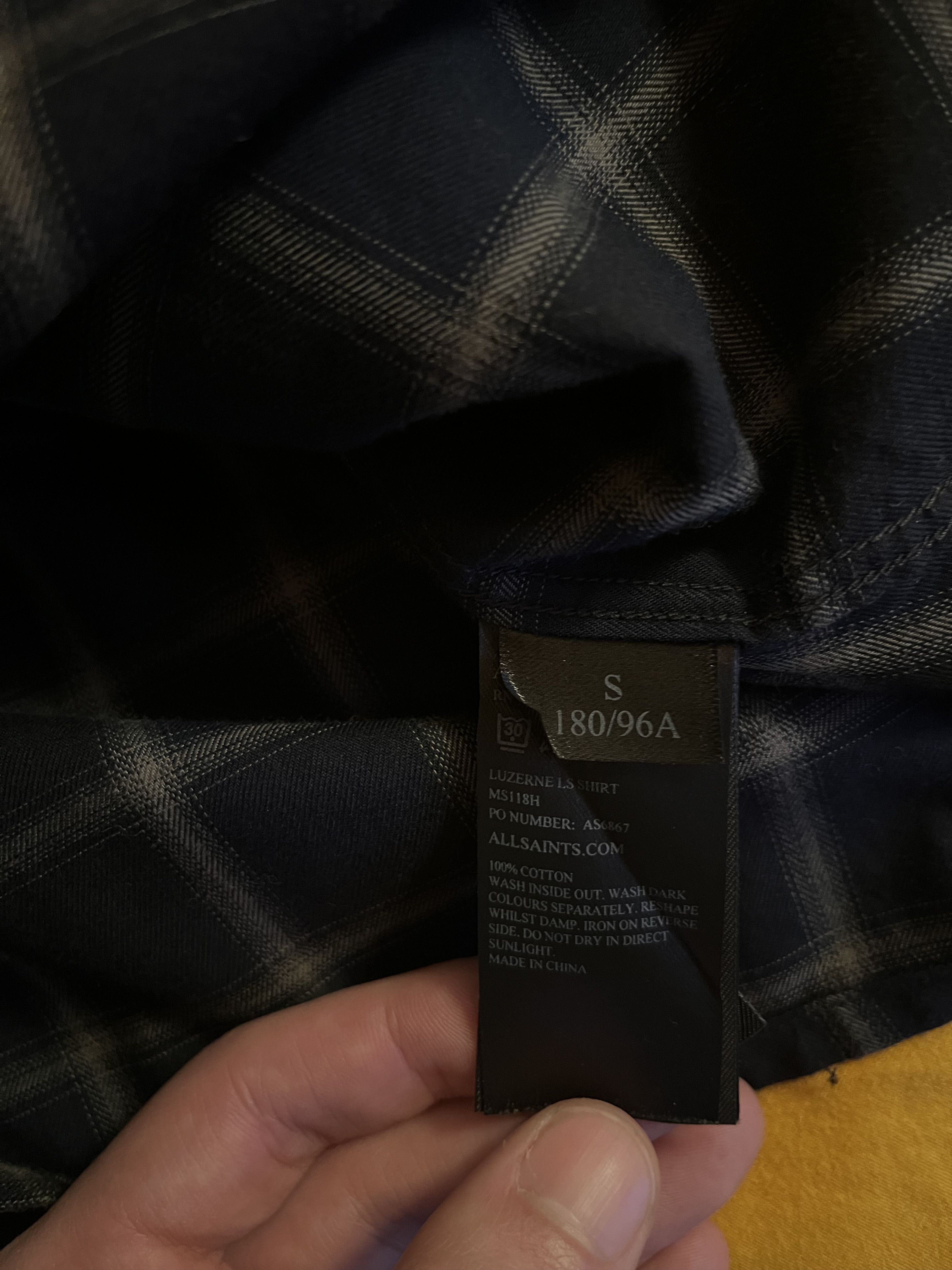 Allsaints All Saints Shirt Black and navy Size US S / EU 44-46 / 1 - 5 Thumbnail