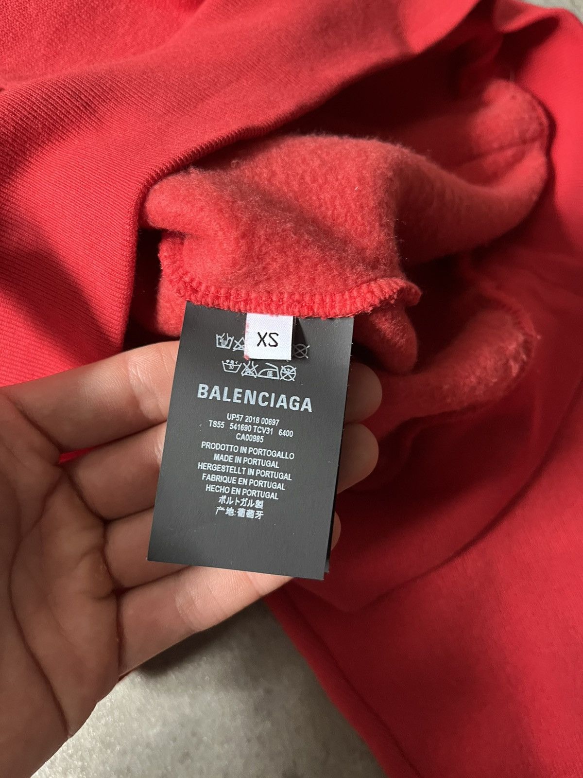 Balenciaga Balenciaga Crown red hoodie rare Size US M / EU 48-50 / 2 - 10 Thumbnail
