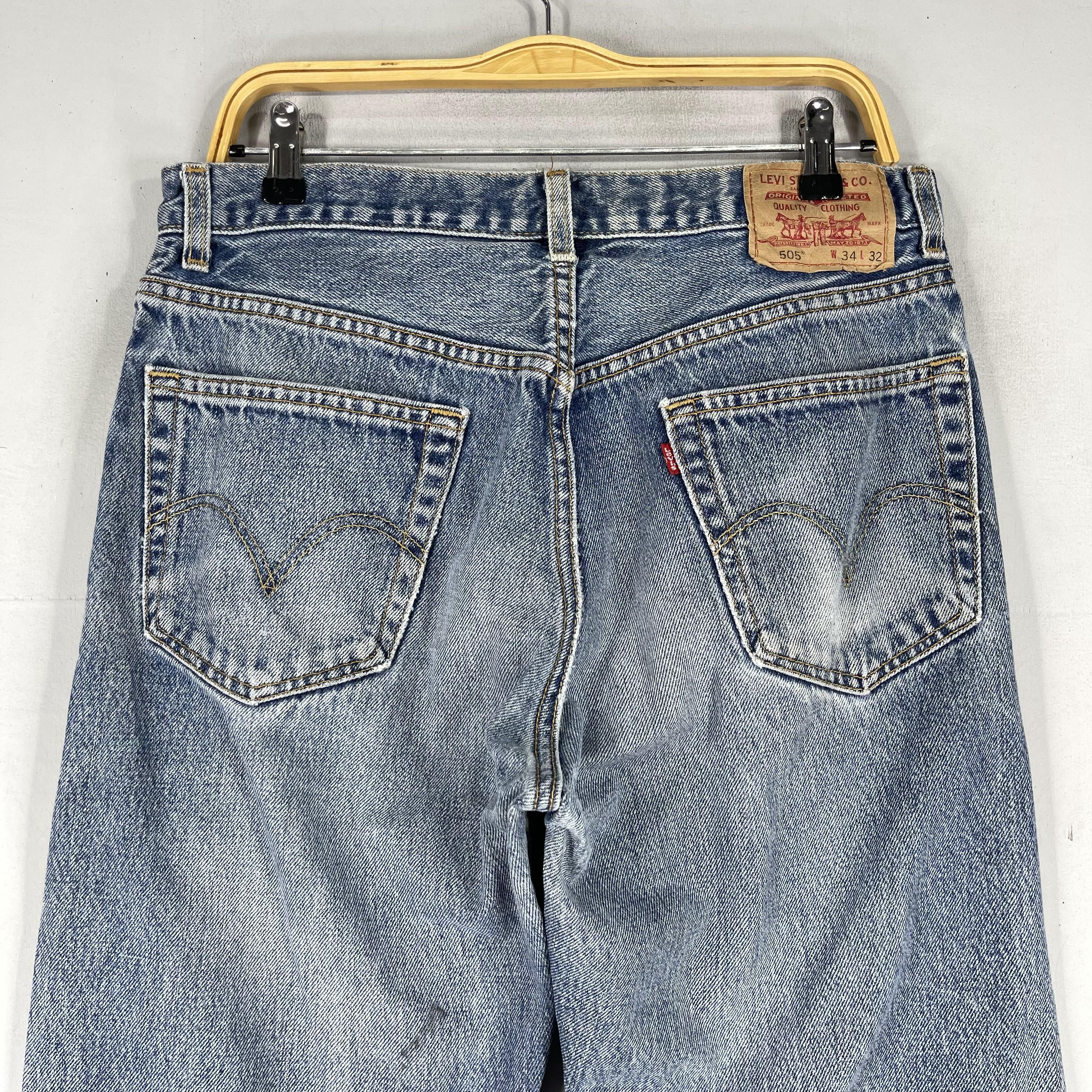 Levi's × Vintage W32 L31 Vintage Levis 505 Distressed Medium Wash Jeans Size US 32 / EU 48 - 8 Thumbnail