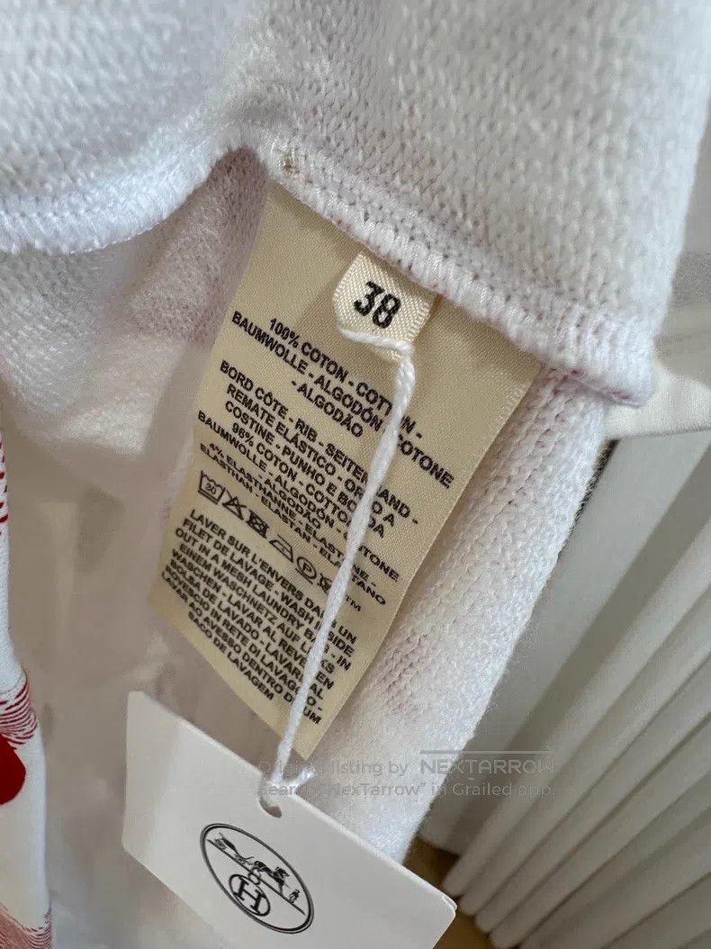 Hermes Hermes Short Sleeve T-Shirt Dress with Round Neck Knit Cot Size XS / US 0-2 / IT 36-38 - 3 Thumbnail
