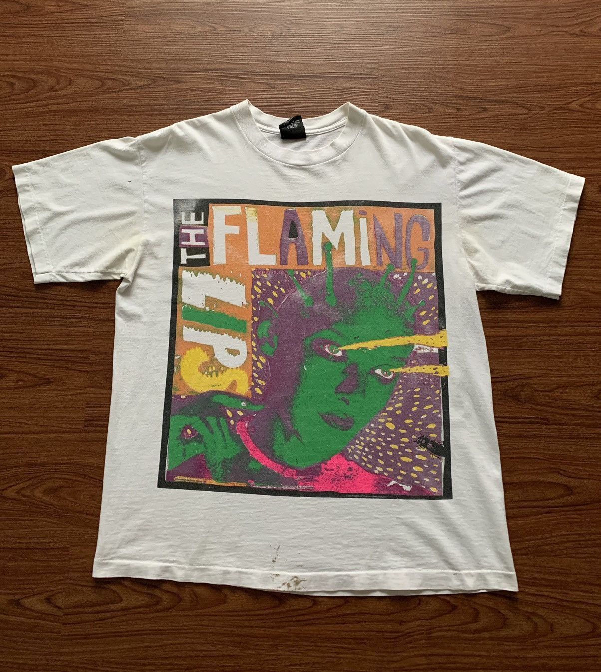 image of Vintage The Flaming Lips in White, Men's (Size XL)