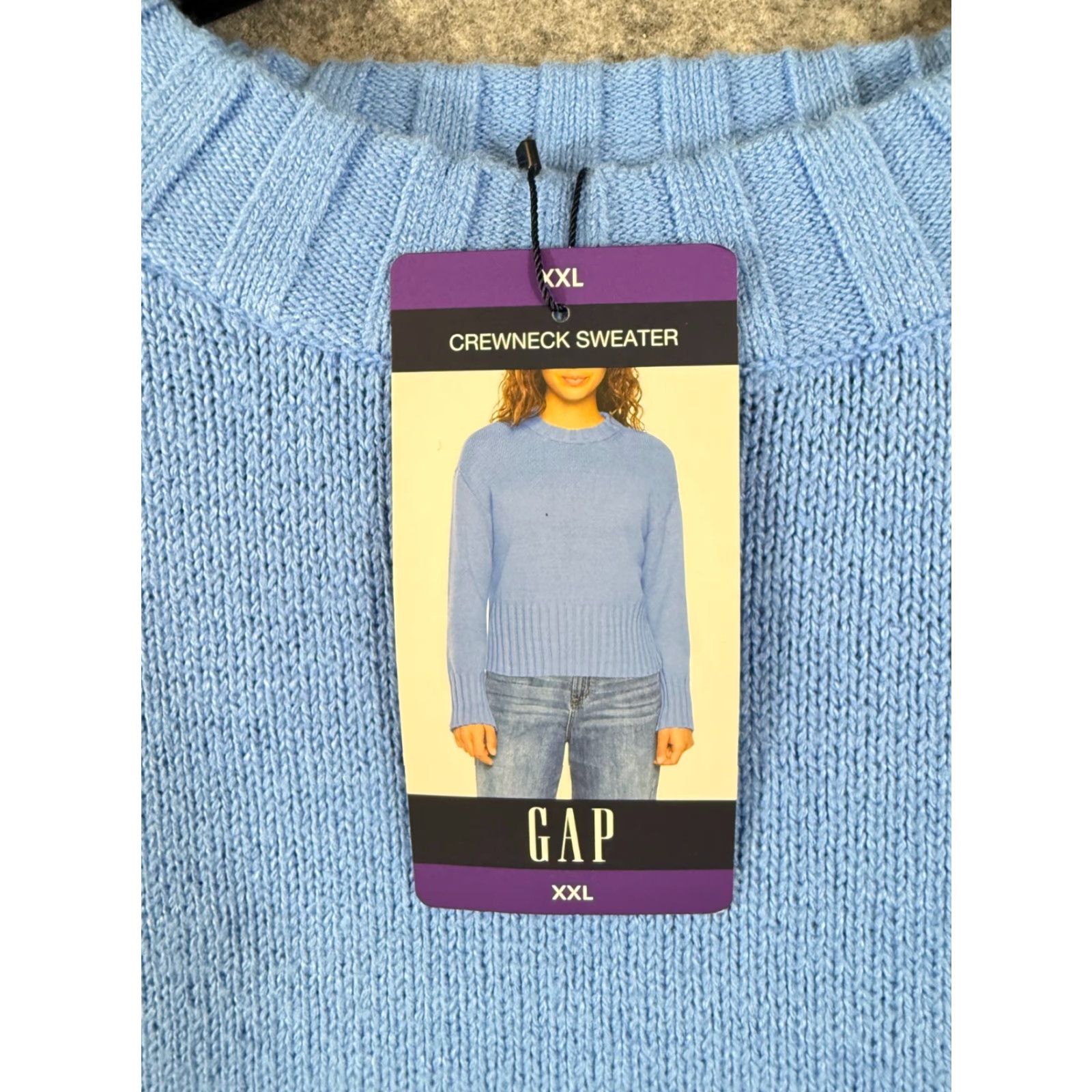Gap Gap Sweater Womens 2XL Blue Crew Neck Pullover Long Sleeve Ribbed Cuff NWT Casual Preppy Autumn Size XXL / US 16-18 / IT 52-54 - 5 Thumbnail