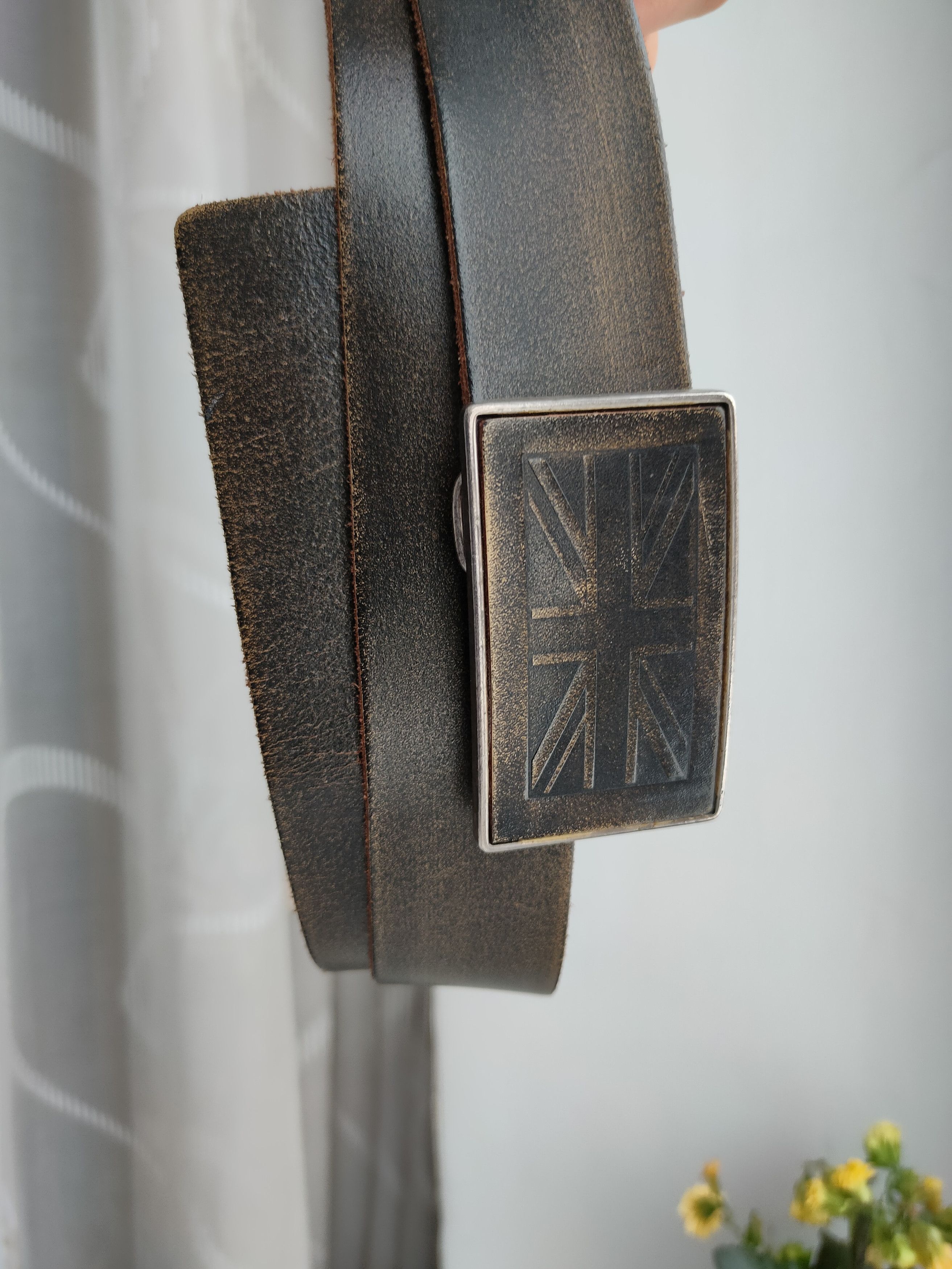Burton Vintage Y2K Burton Leather Belts Buckle England Size ONE SIZE - 1 Thumbnail