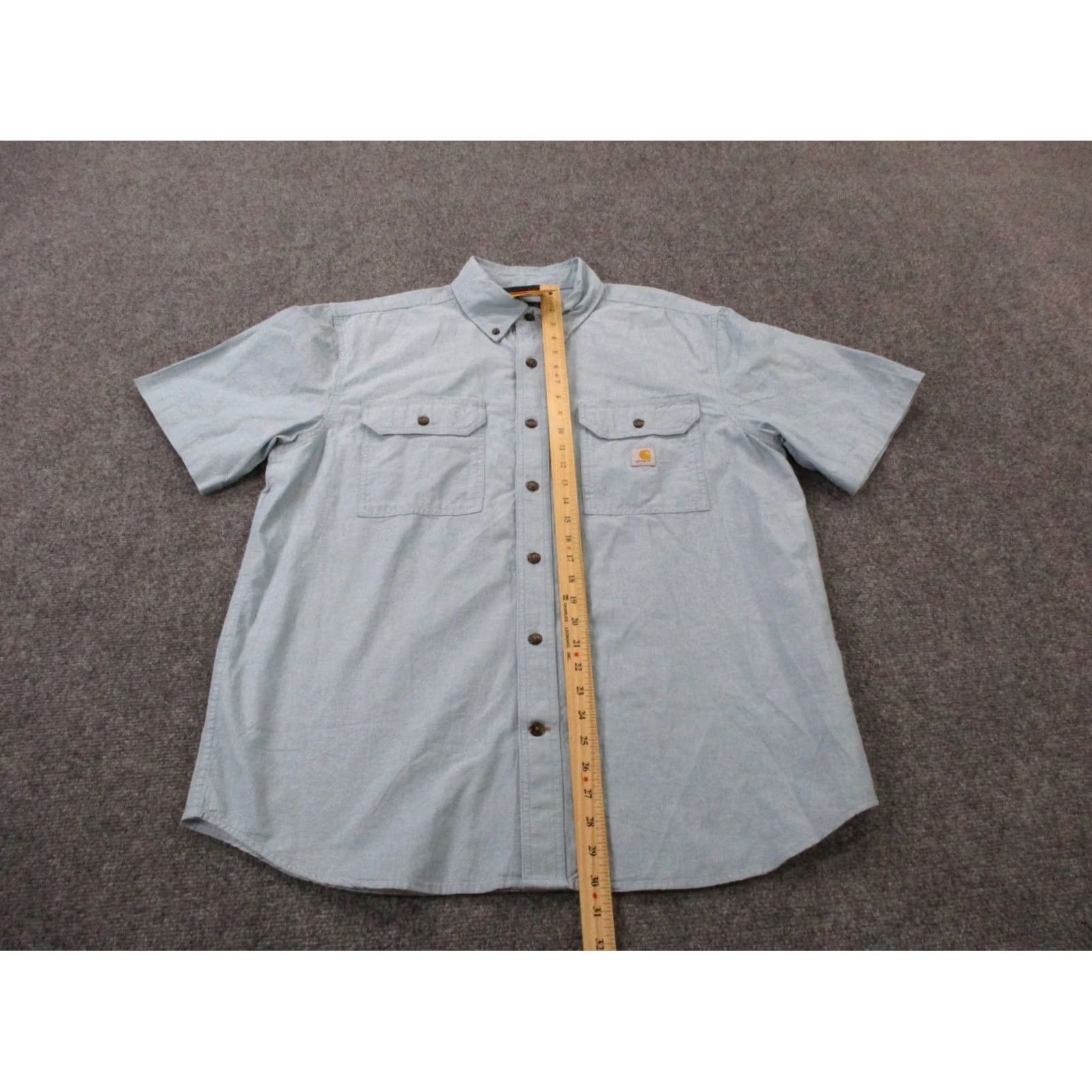 Carhartt Carhartt Shirt Mens L Blue Loose Fit Midweight Chambray Workwear NEW Size US L / EU 52-54 / 3 - 3 Thumbnail