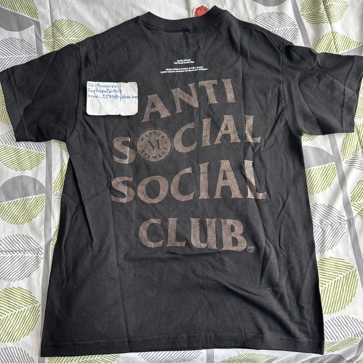 Anti Social Social Club Martha Stewart Lobster Tee Black size MEDIUM Size US M / EU 48-50 / 2 - 4 Thumbnail