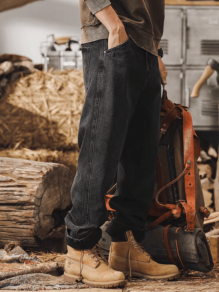 Japanese Brand × Vintage Black High Street Vintage Loose Fit Jeans Size US 34 / EU 50 - 3 Thumbnail