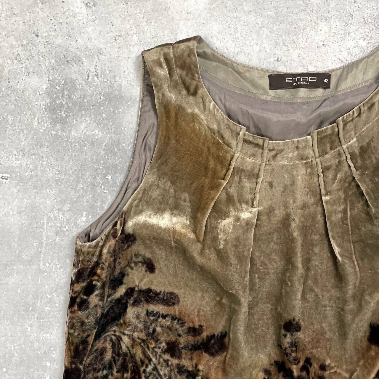 Etro ETRO Paisley Velvet Sleeveless Knee Length Dress Size 42 Size M / US 6-8 / IT 42-44 - 6 Thumbnail