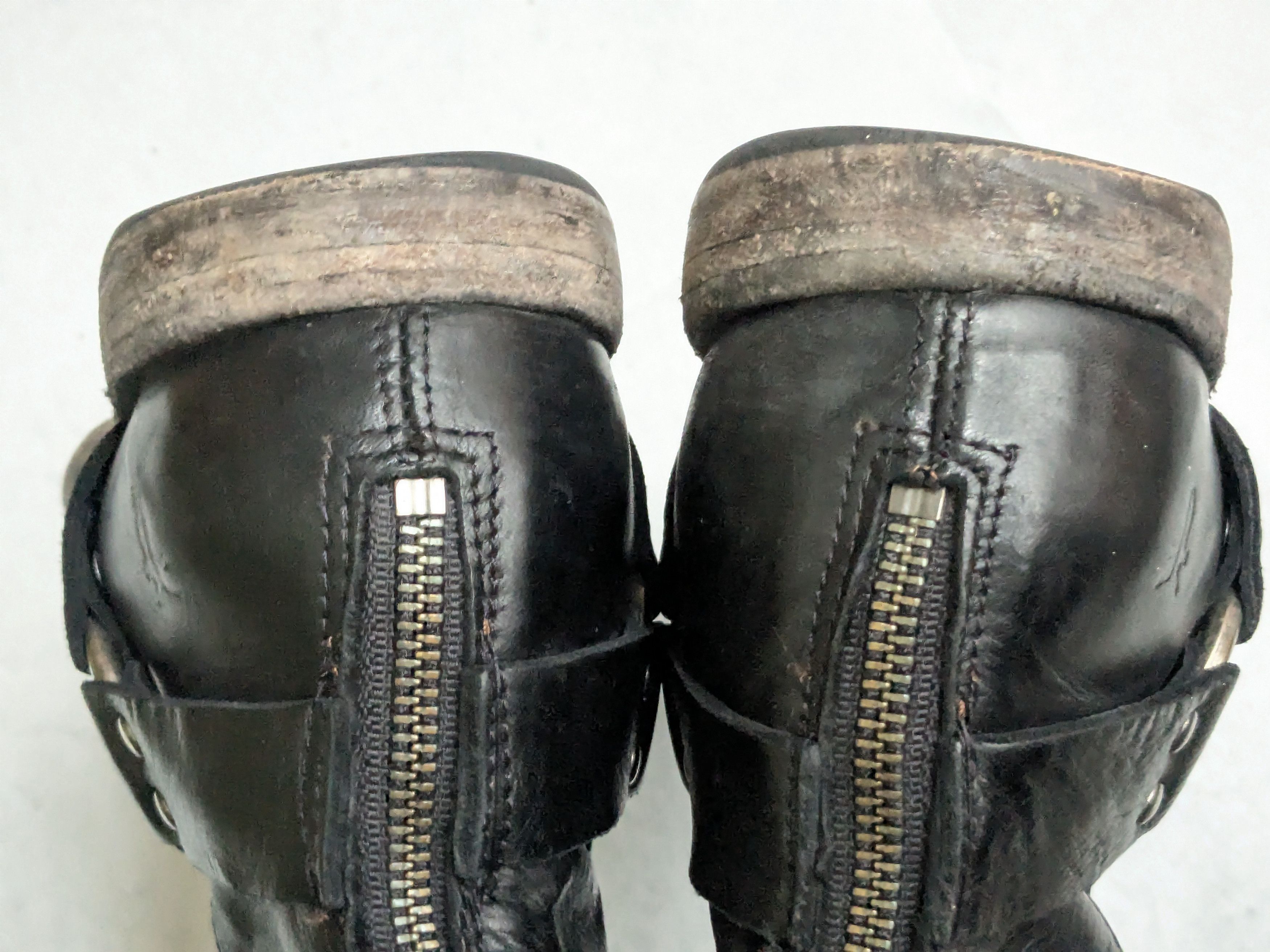 Frye Frye Harness Boots Black 10.5 D Back Zip Straps Size US 10.5 / EU 43-44 - 17 Thumbnail