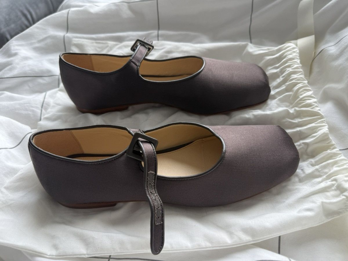 Sandy Liang MARY JANE POINTE IN BRUNETTE SATIN Size US 11 / IT 41 - 2 Thumbnail
