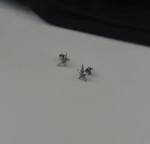 Sterling Silver 💯925 silver Retro punk earrings Size ONE SIZE - 4 Thumbnail