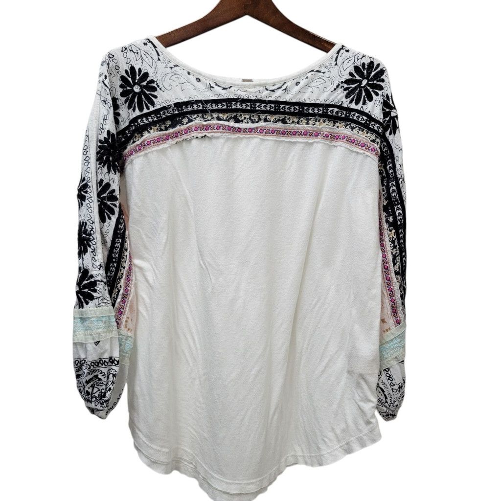 Free People Free People Women's Tripoli Top Blouse Blush Combo Size XS Size XS / US 0-2 / IT 36-38 - 2 Thumbnail