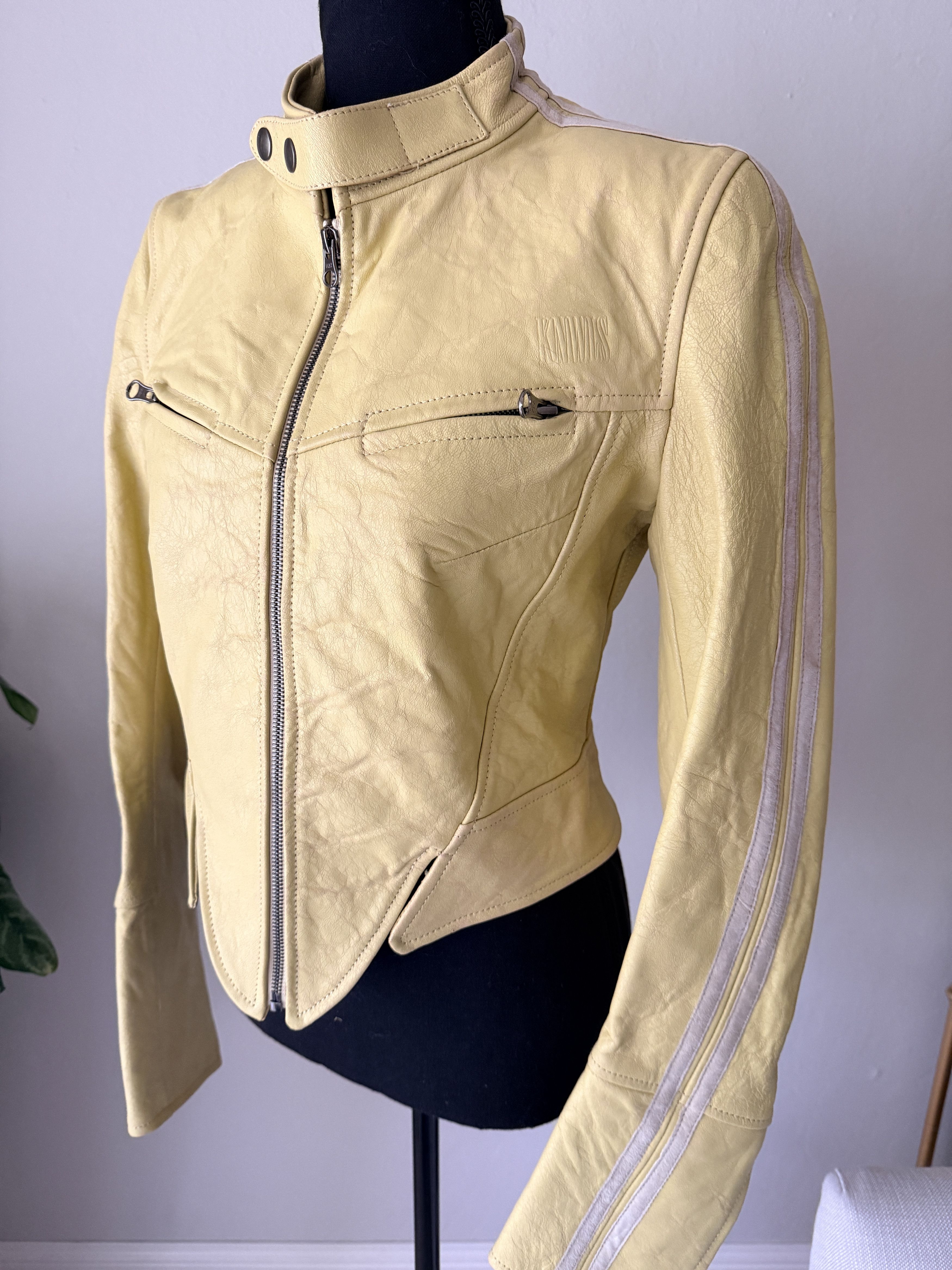 KNWLS KNWLS Claw Jacket Distressed Yellow Lambskin Size 12 NWT Size XL / US 12-14 / IT 48-50 - 1 Thumbnail