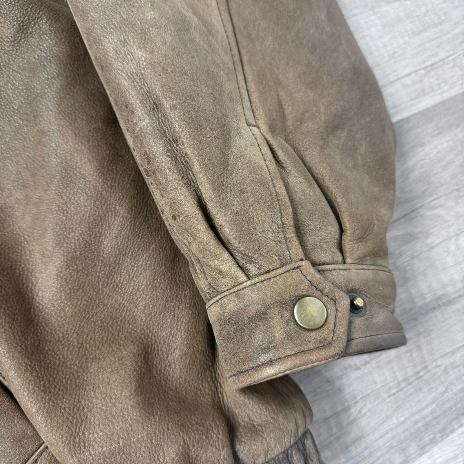 Other Leather Bomber Jacket Vintage Distressed Brown Size XL Size US XXL / EU 58 / 5 - 4 Thumbnail