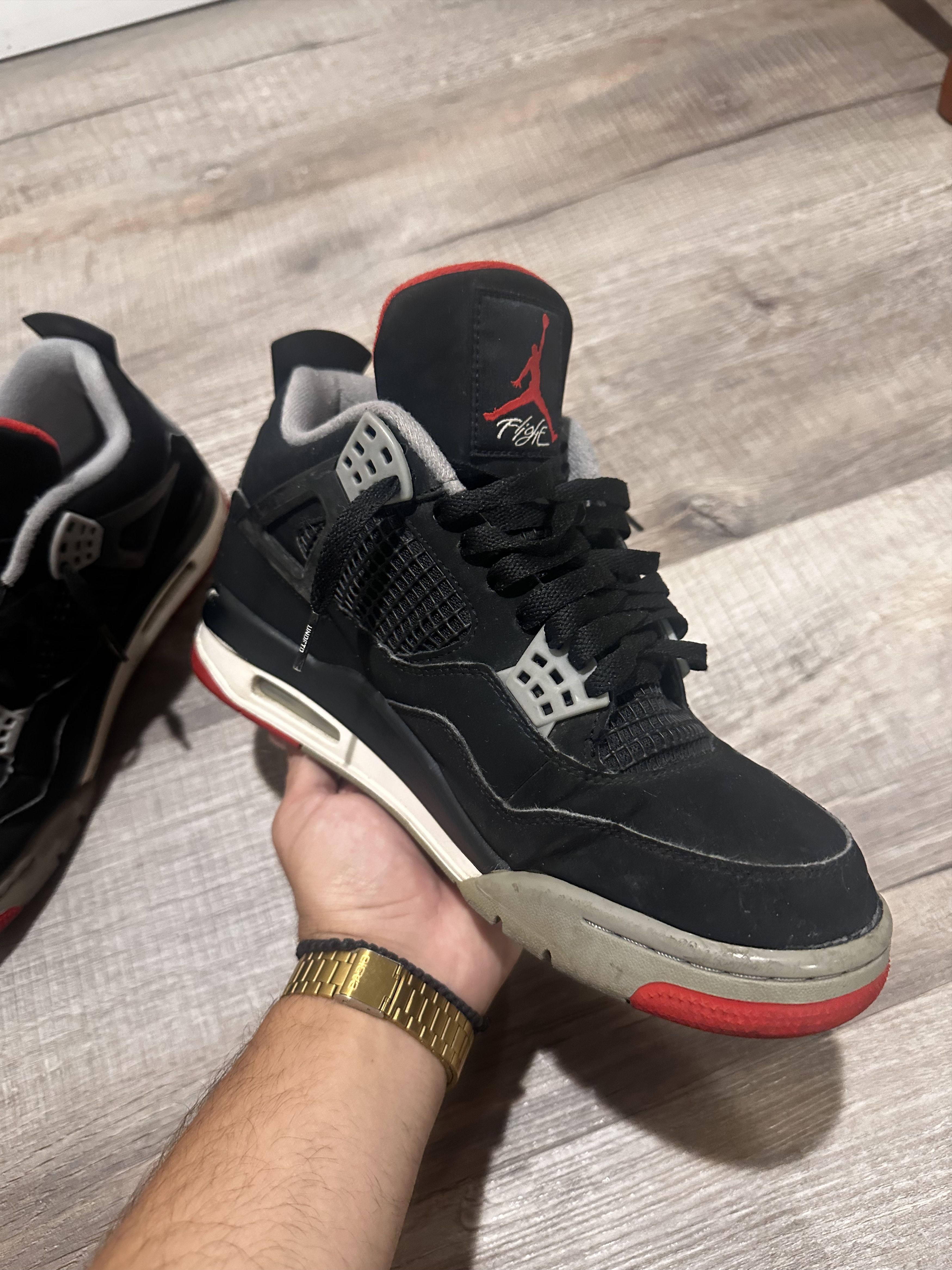 Jordan Brand Mens jordan 4 "bred" (2016) Size US 9 / EU 42 - 3 Thumbnail