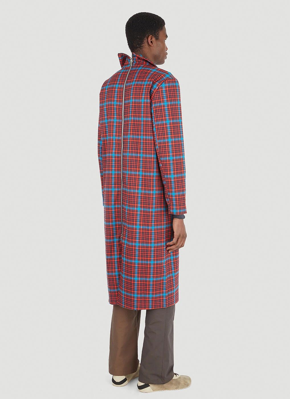 Acne Studios NWT $560 - Deadstock Check Long Split Trench Coat Size US L / EU 52-54 / 3 - 3 Thumbnail
