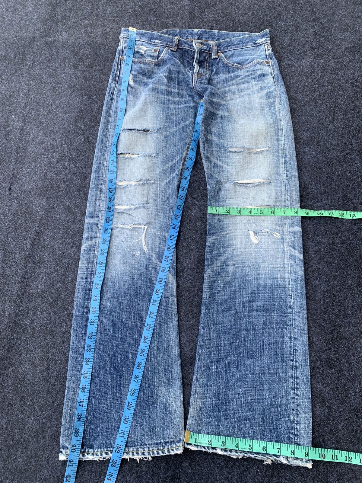 Eternal Eternal Flare Jeans Japan Made – Distressed Vintage Look Size US 32 / EU 48 - 12 Thumbnail