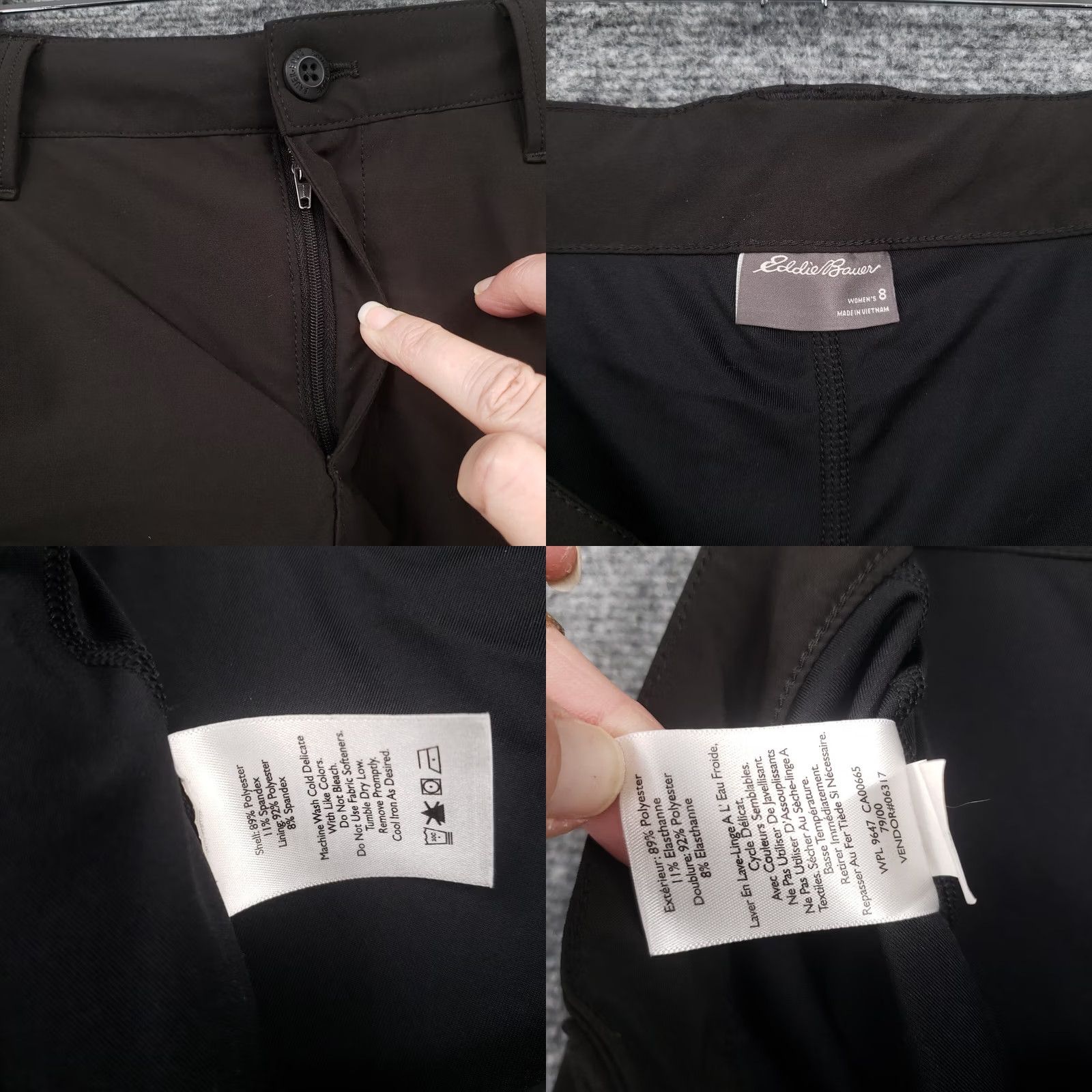 Eddie Bauer Eddie Bauer Skort Womens Black Performance Cargo Golf Tennis Hiking Size 8 Size 30" / US 8 / IT 44 - 8 Thumbnail