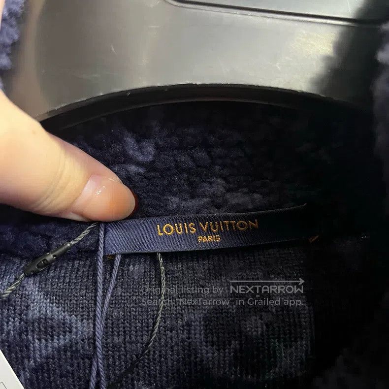 Louis Vuitton Louis Vuitton Dark blue full-print jacquard suede jacket Size US XL / EU 56 / 4 - 3 Thumbnail